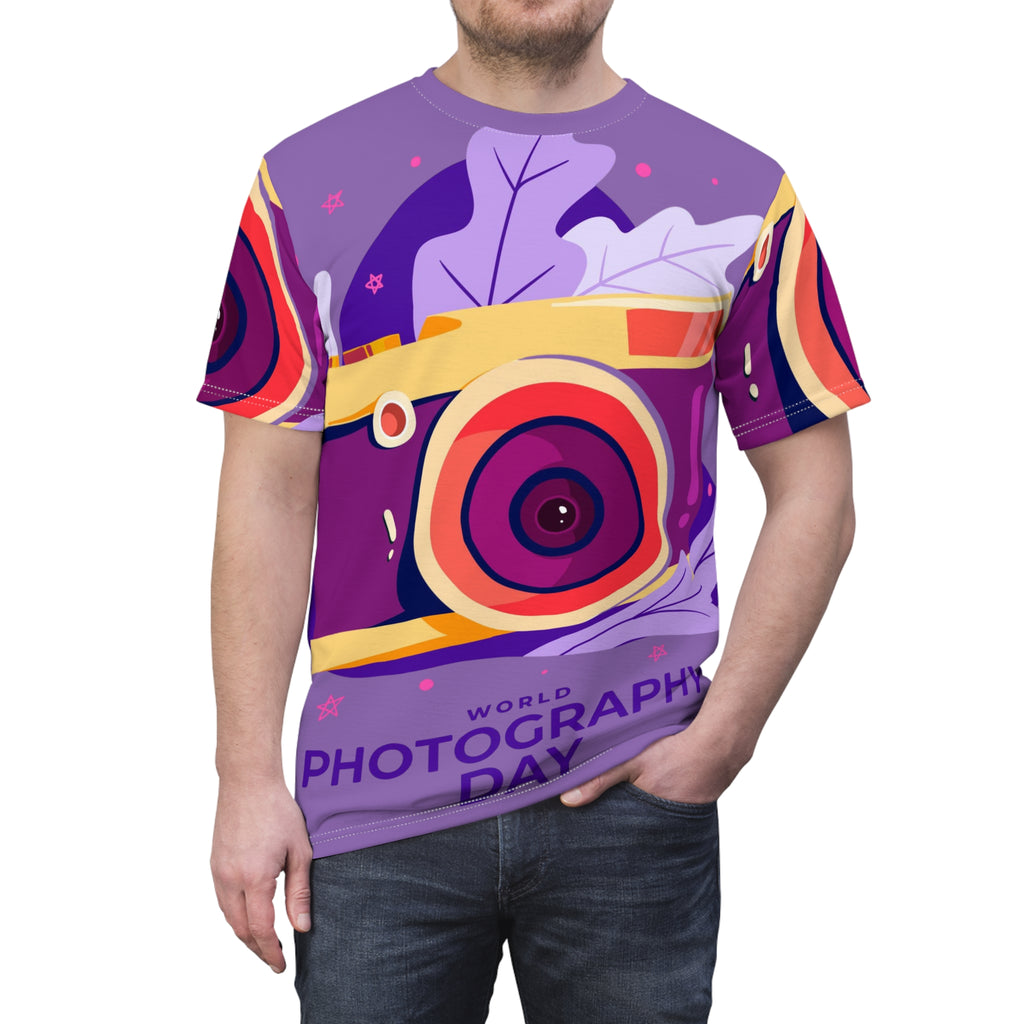 Photography Day All-Over Print Tee - Colorful Camera Design