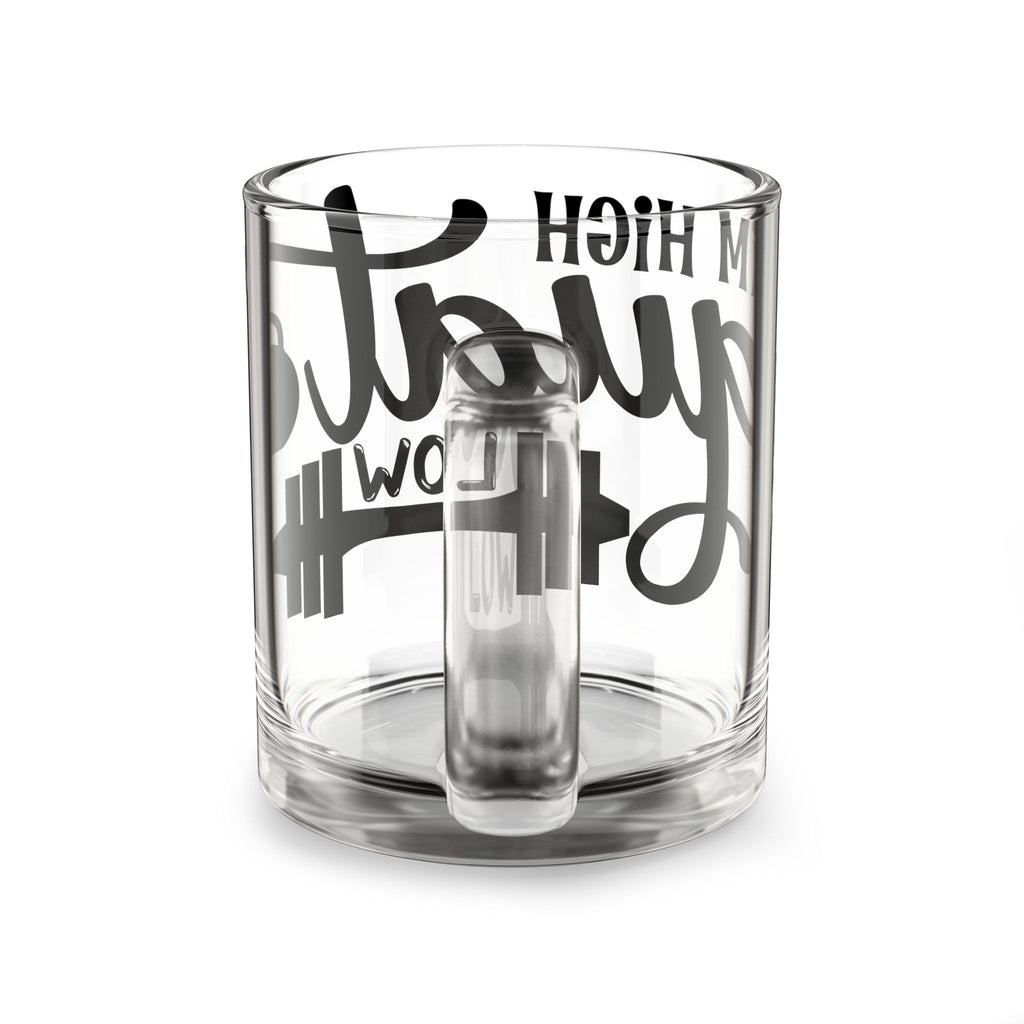 Graduation Glass Mug — "Aim High, Graduate" 10oz Keepsake