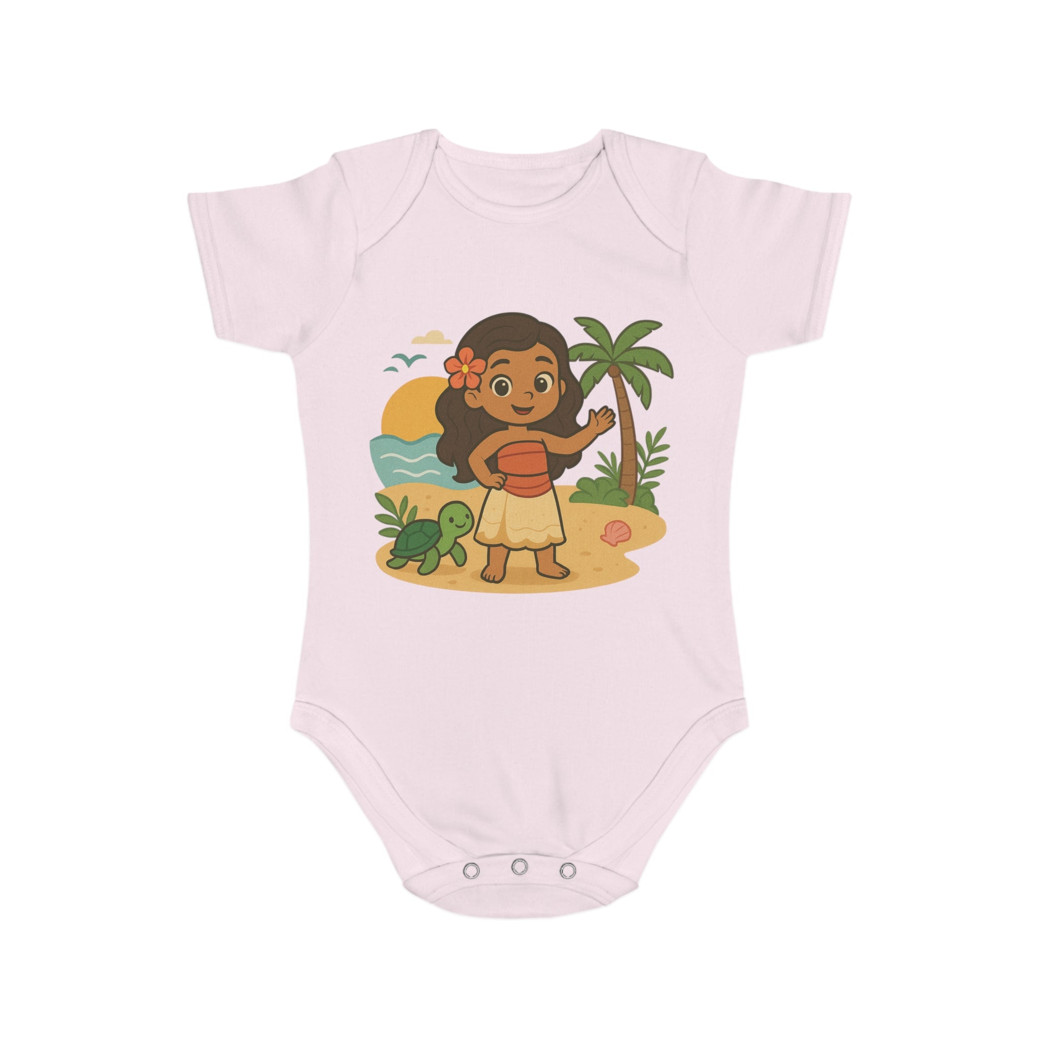 Tropical Baby Bodysuit with Island Design, Adorable Gift for Newborns, Baby Shower Present, Summer Vibes, Cute Infant Wear