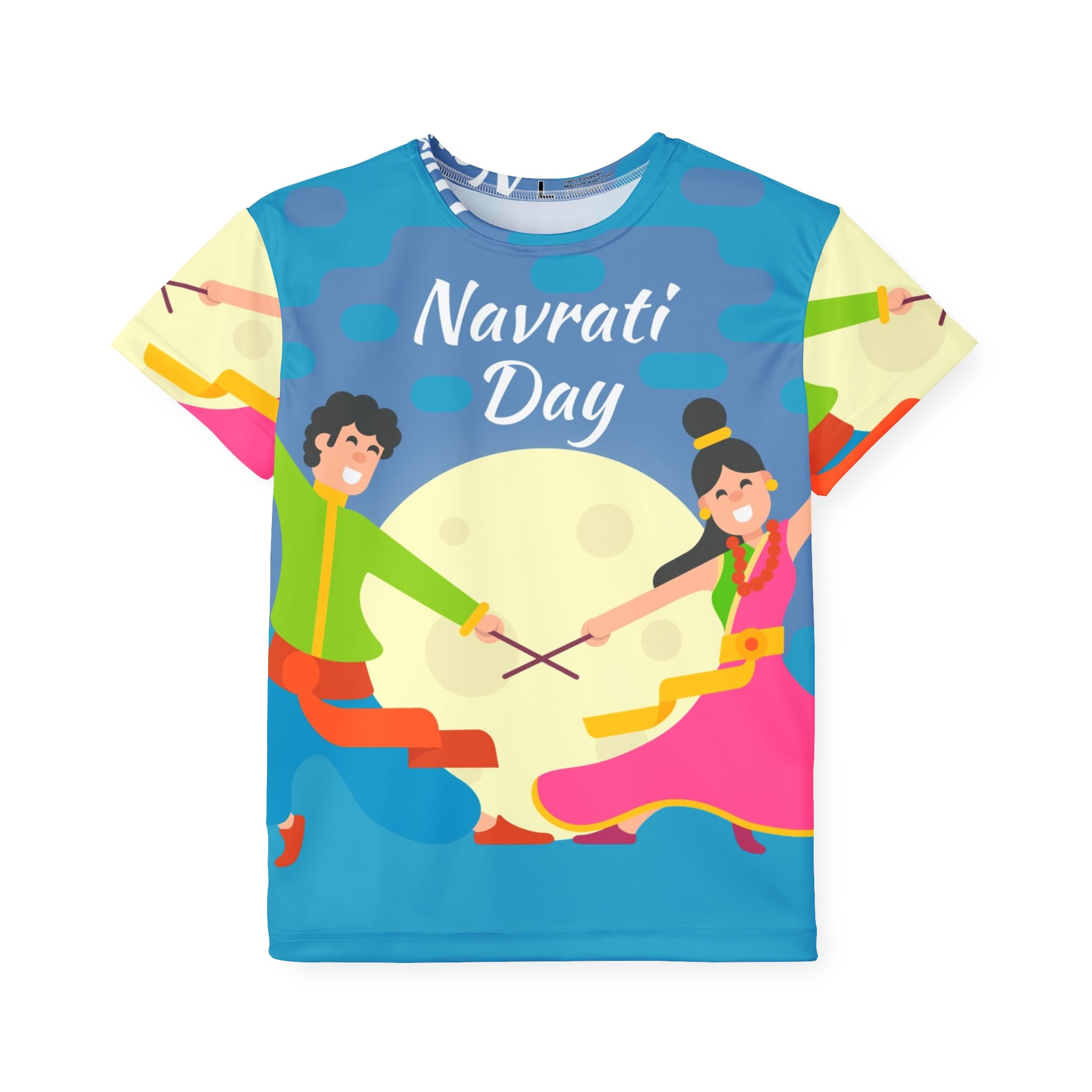 Navratri Kids Jersey — Colorful Dandiya Dance Tee