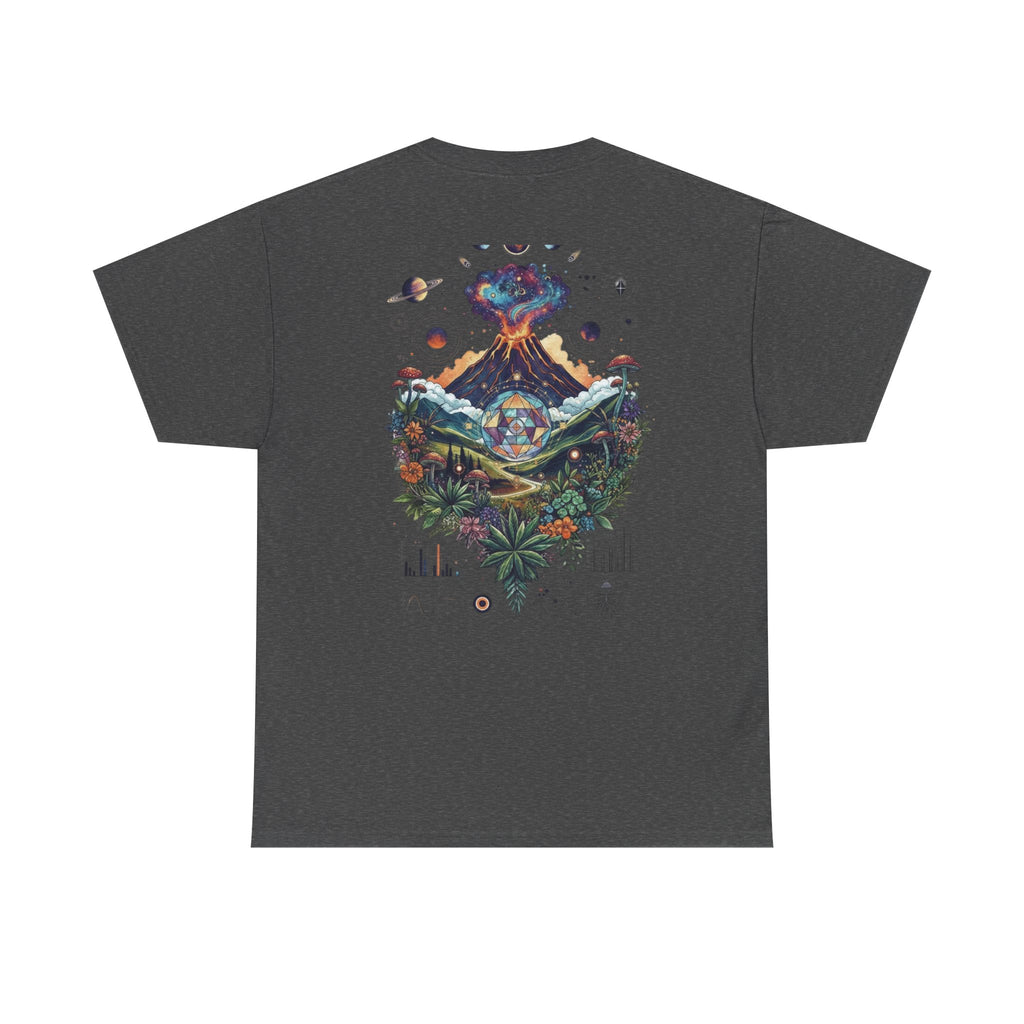 Nature-Inspired Unisex Heavy Cotton Tee | Volcano Art Shirt, Eco-Friendly T-Shirt, Gift for Nature Lovers, Unique Graphic Tee, Casual Wear