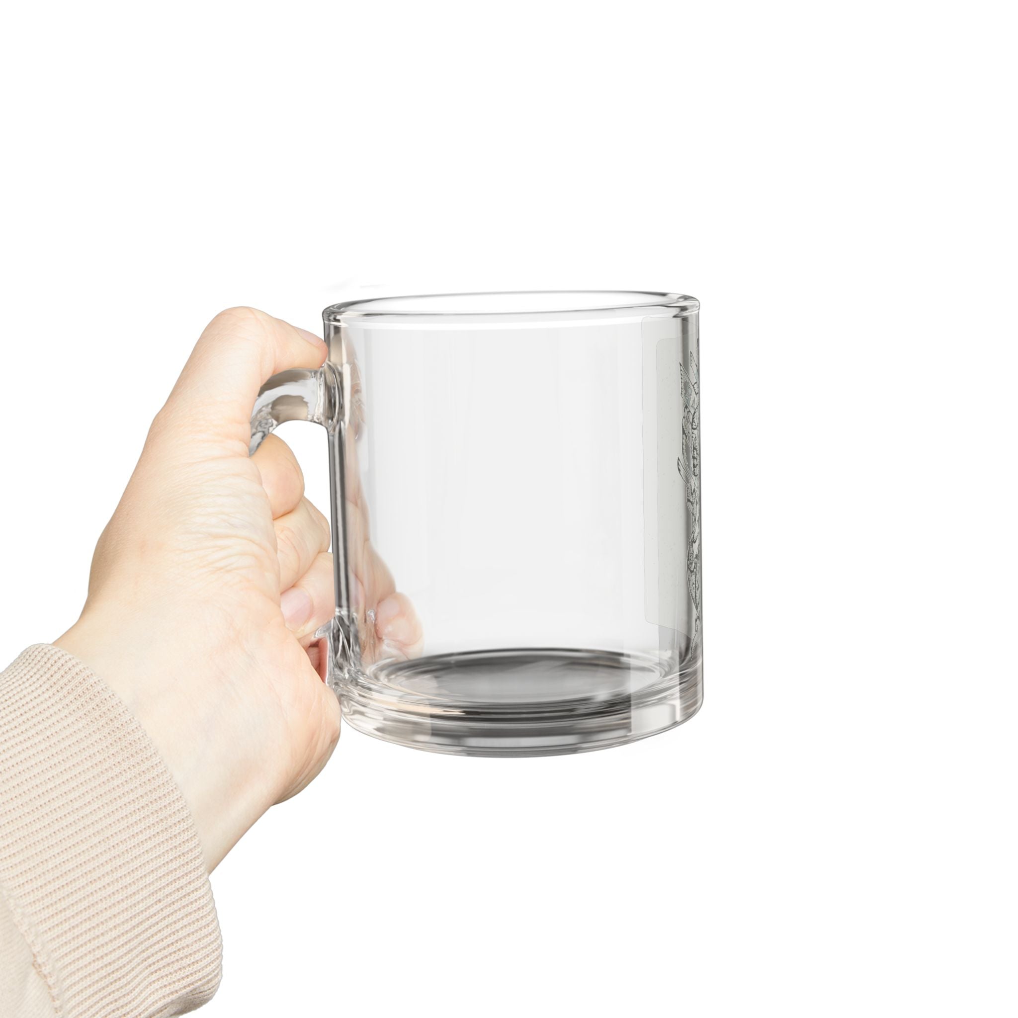 Guitar Music Glass Mug — 10oz Clear Musician Coffee & Tea Cup