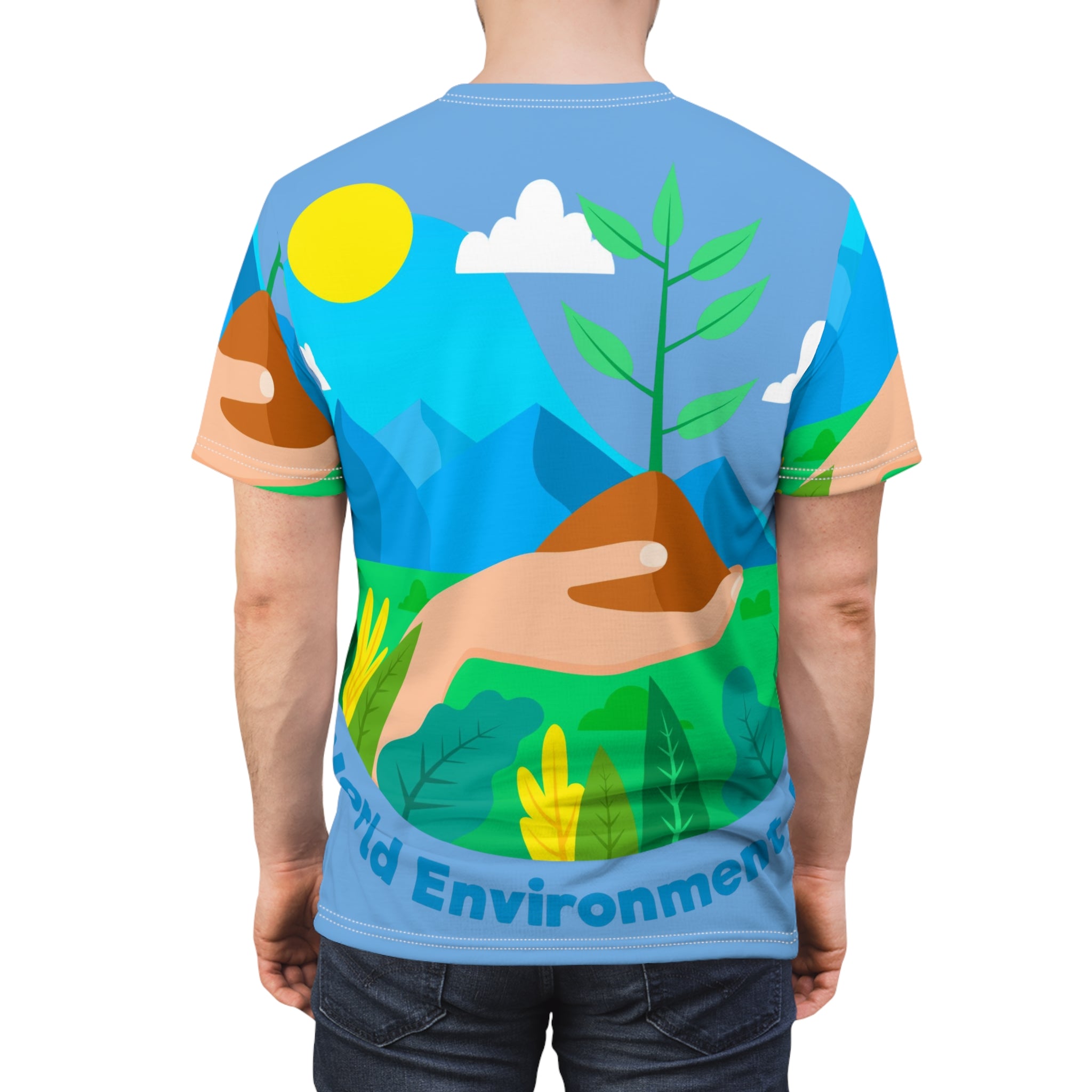 Environment Day Tee – Hand Planting Seedling Graphic Shirt