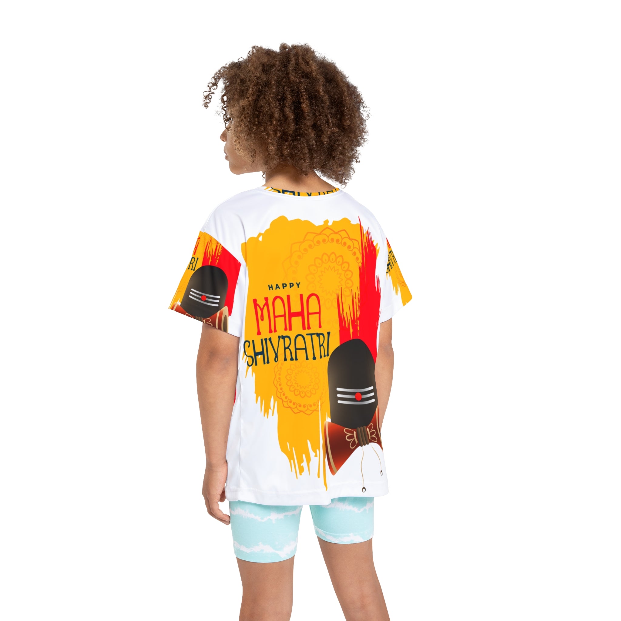 Kids Maha Shivratri Sports Jersey - Hindu Festival Graphic Tee