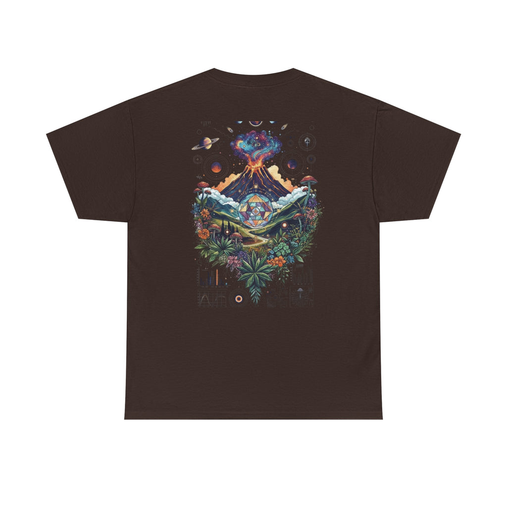 Nature-Inspired Unisex Heavy Cotton Tee | Volcano Art Shirt, Eco-Friendly T-Shirt, Gift for Nature Lovers, Unique Graphic Tee, Casual Wear