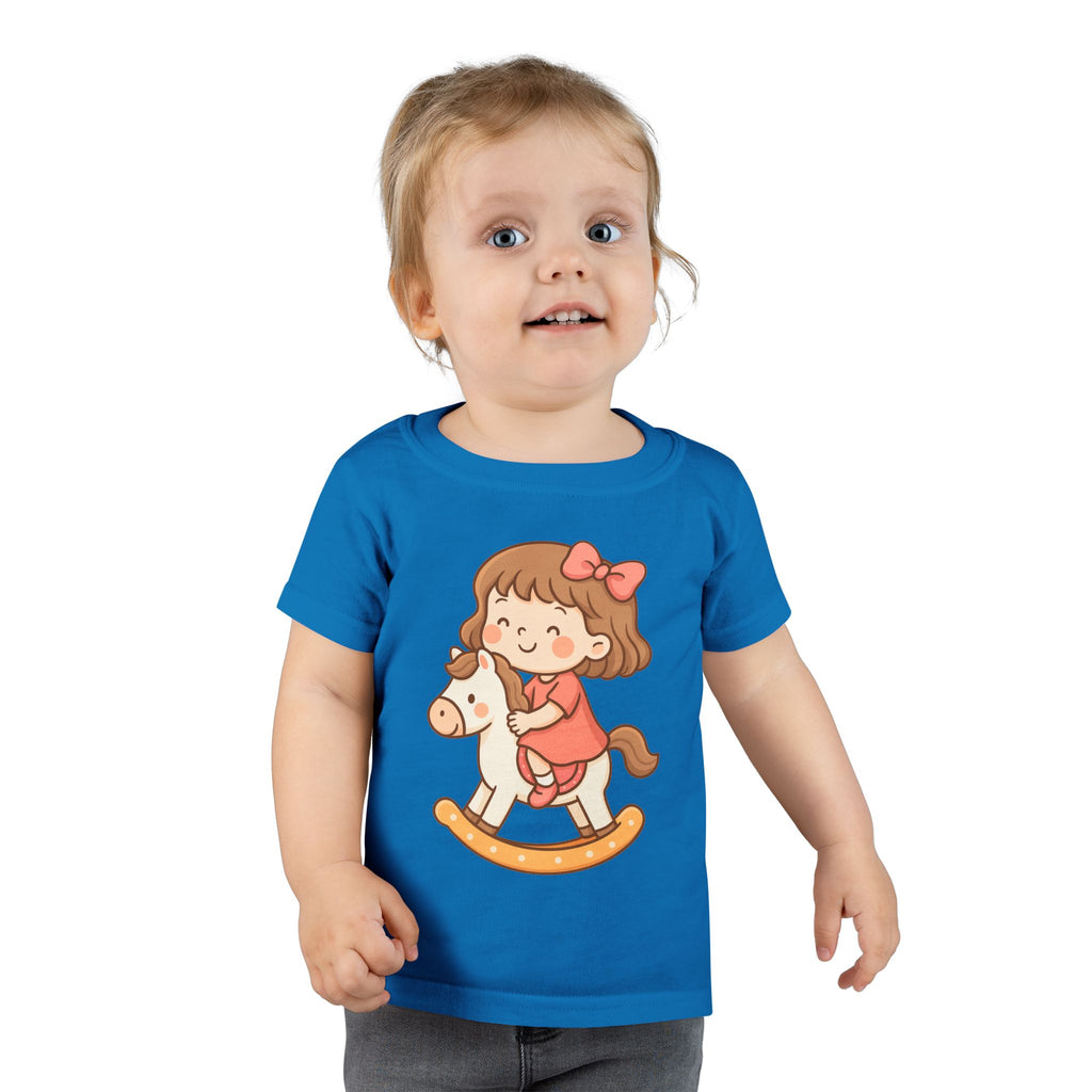 Toddler T-Shirt with Adorable Rocking Horse Design, Cute Kids Shirt, Baby Shower Gift, Playtime Outfit, Toddler Apparel