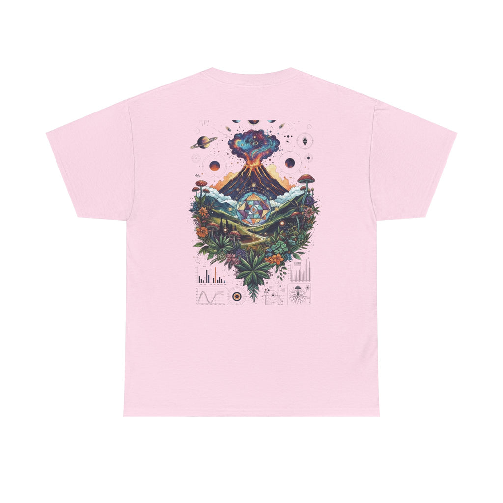 Nature-Inspired Unisex Heavy Cotton Tee | Volcano Art Shirt, Eco-Friendly T-Shirt, Gift for Nature Lovers, Unique Graphic Tee, Casual Wear