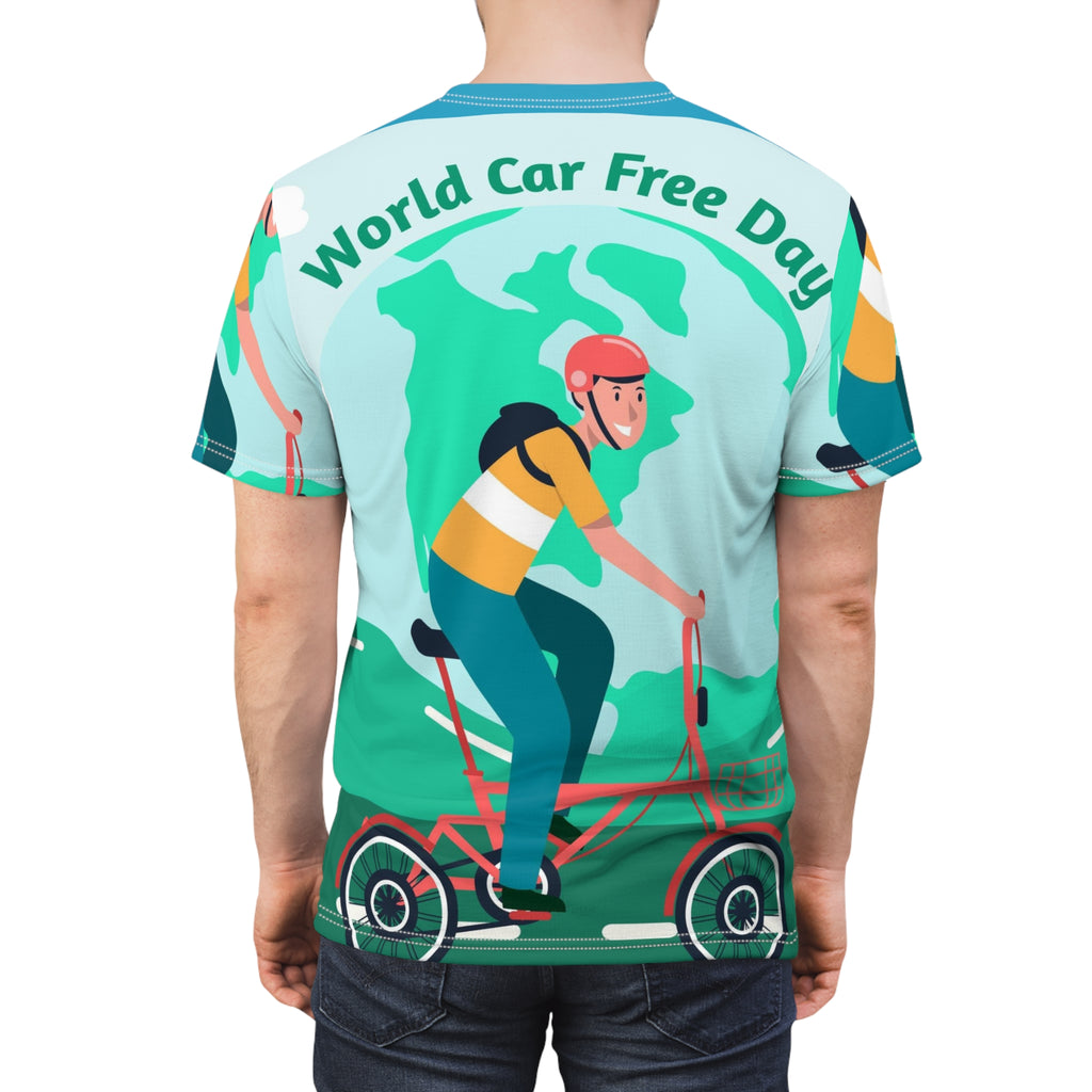 World Car Free Day Bike Tee — Eco-Friendly Cycling Graphic Shirt