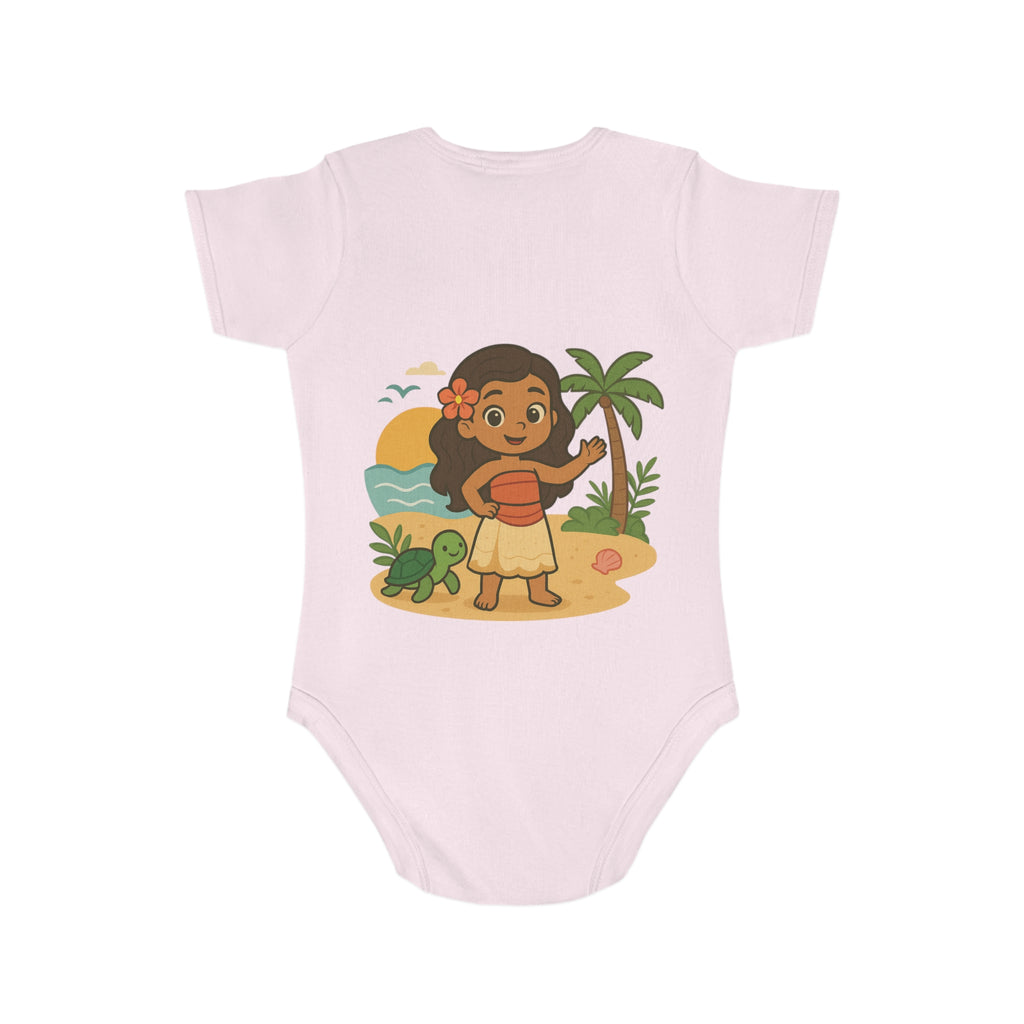 Tropical Baby Bodysuit with Island Design, Adorable Gift for Newborns, Baby Shower Present, Summer Vibes, Cute Infant Wear