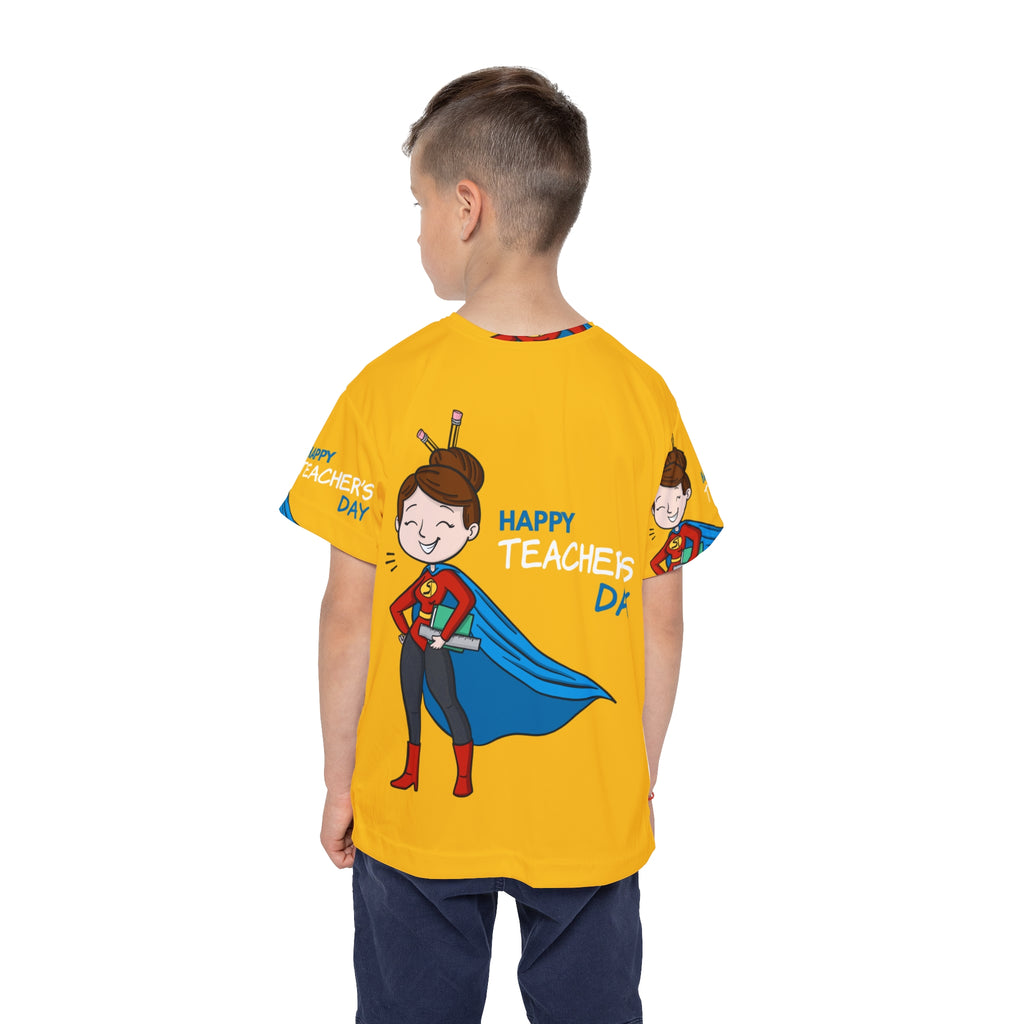 Kids Teacher’s Day Jersey — Super Teacher Graphic Tee