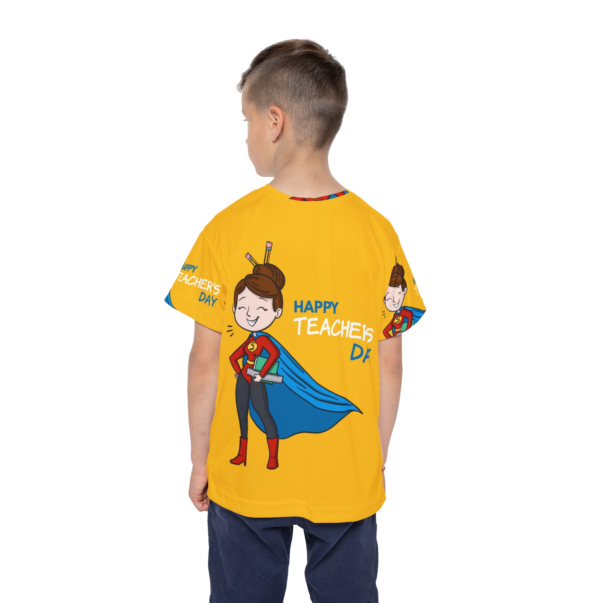 Kids Teacher’s Day Jersey — Super Teacher Graphic Tee