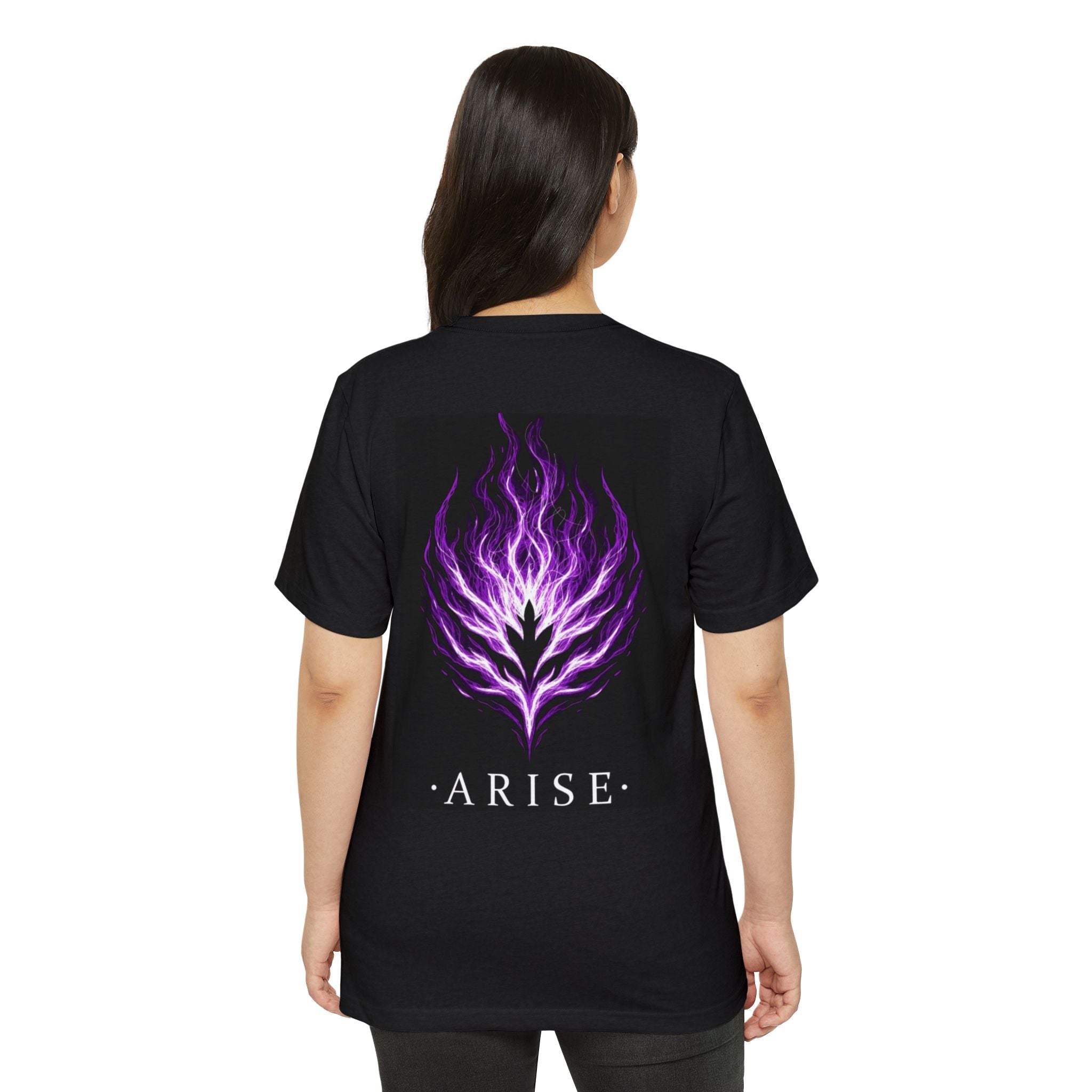 Arise Purple Flame T-Shirt — Mystic Gothic Graphic Tee