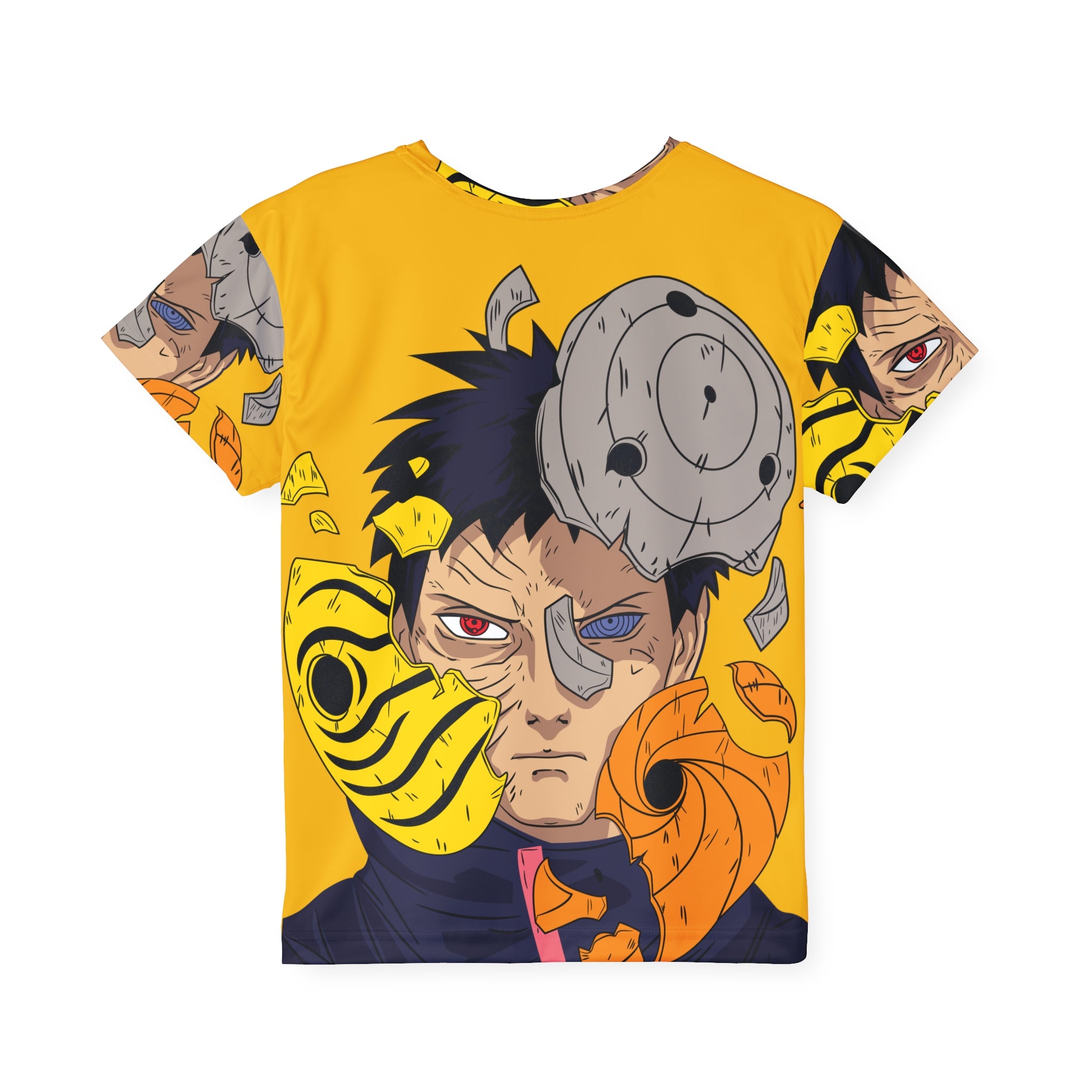 Kids Anime Soccer Jersey — Yellow Ninja Mask Design (All-Over Print)