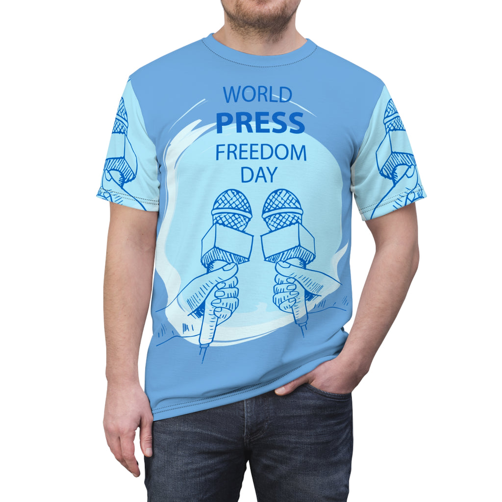 World Press Freedom Day Tee – Microphone Illustration Journalism Awareness Shirt