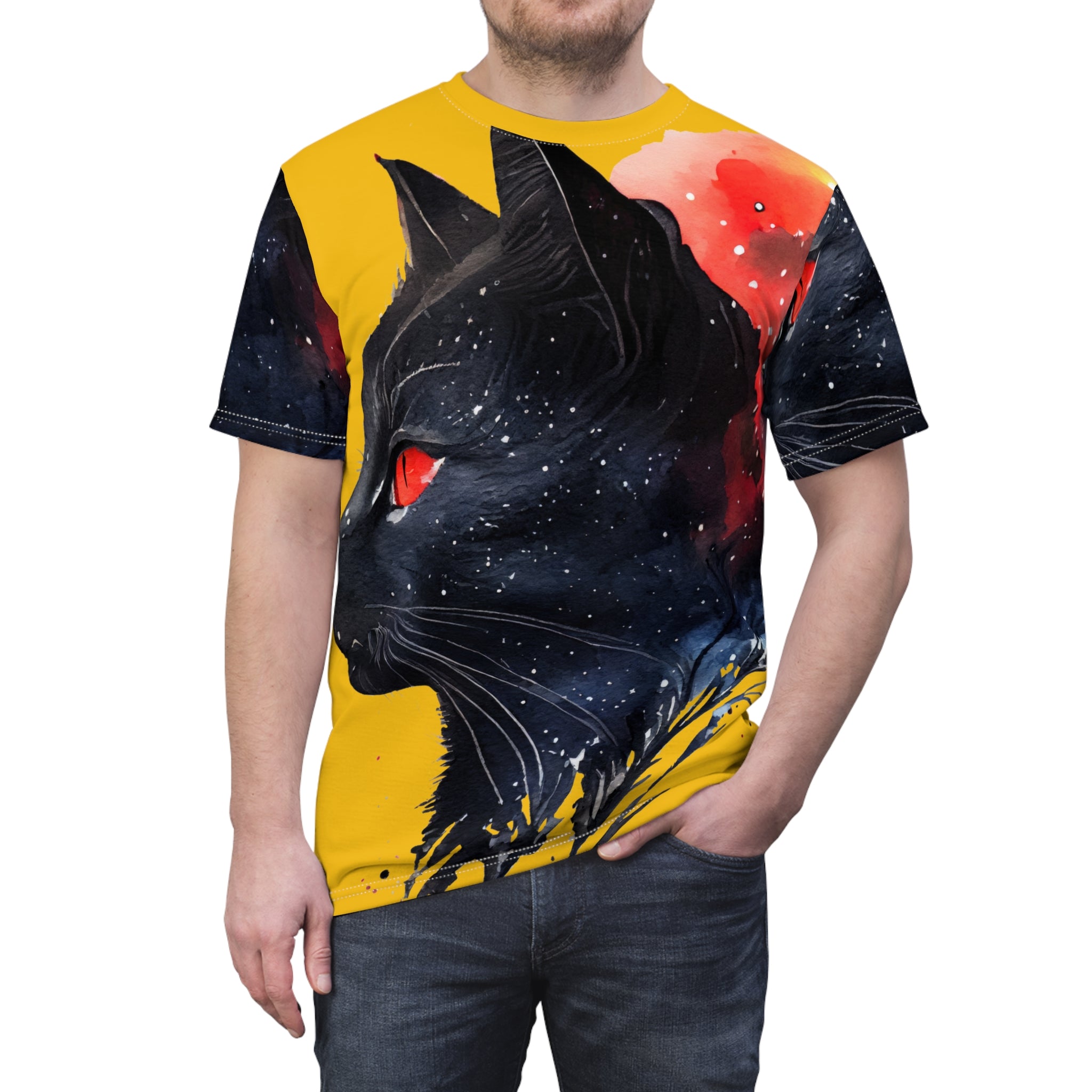Galactic Cat Unisex Cut & Sew Tee