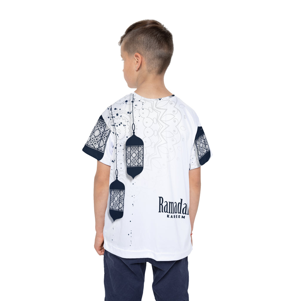 Ramadan Kareem Kids Jersey — Lantern Graphic AOP Sports Tee