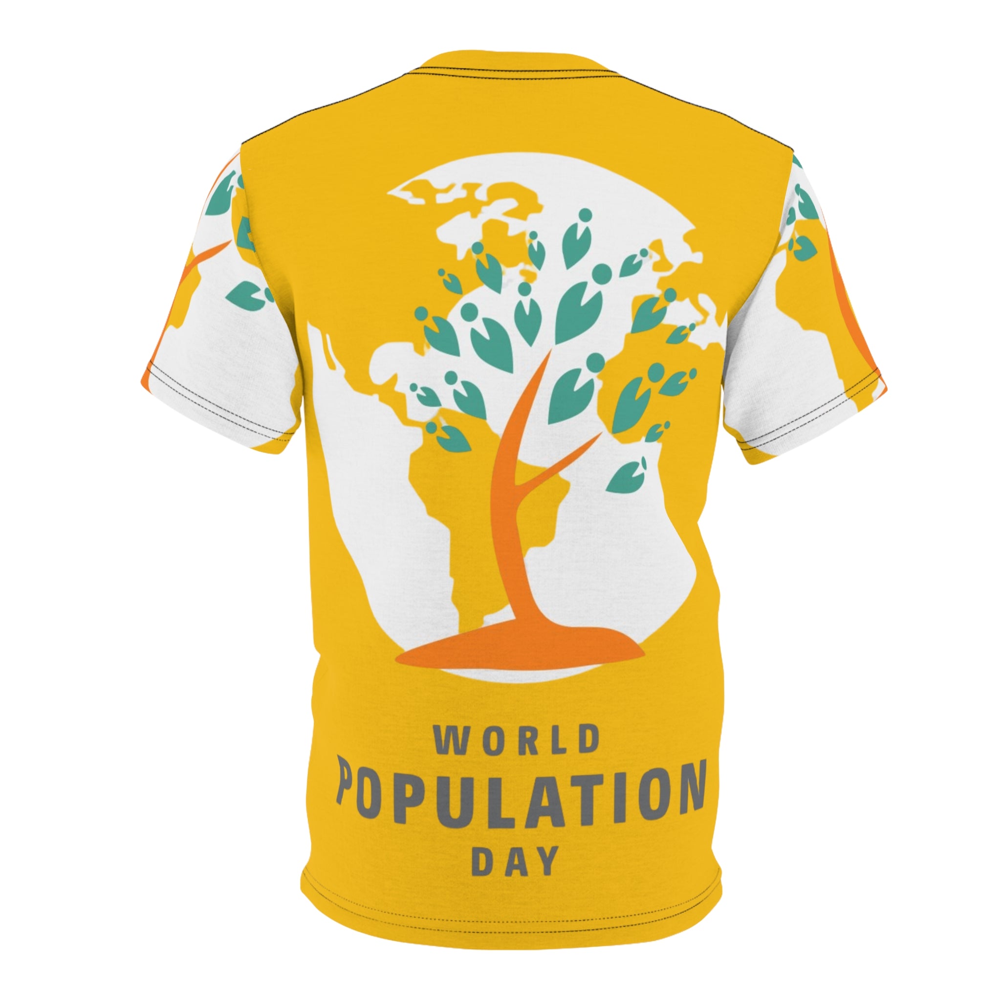 World Population Day Tee — Tree & Globe Graphic Awareness T-Shirt