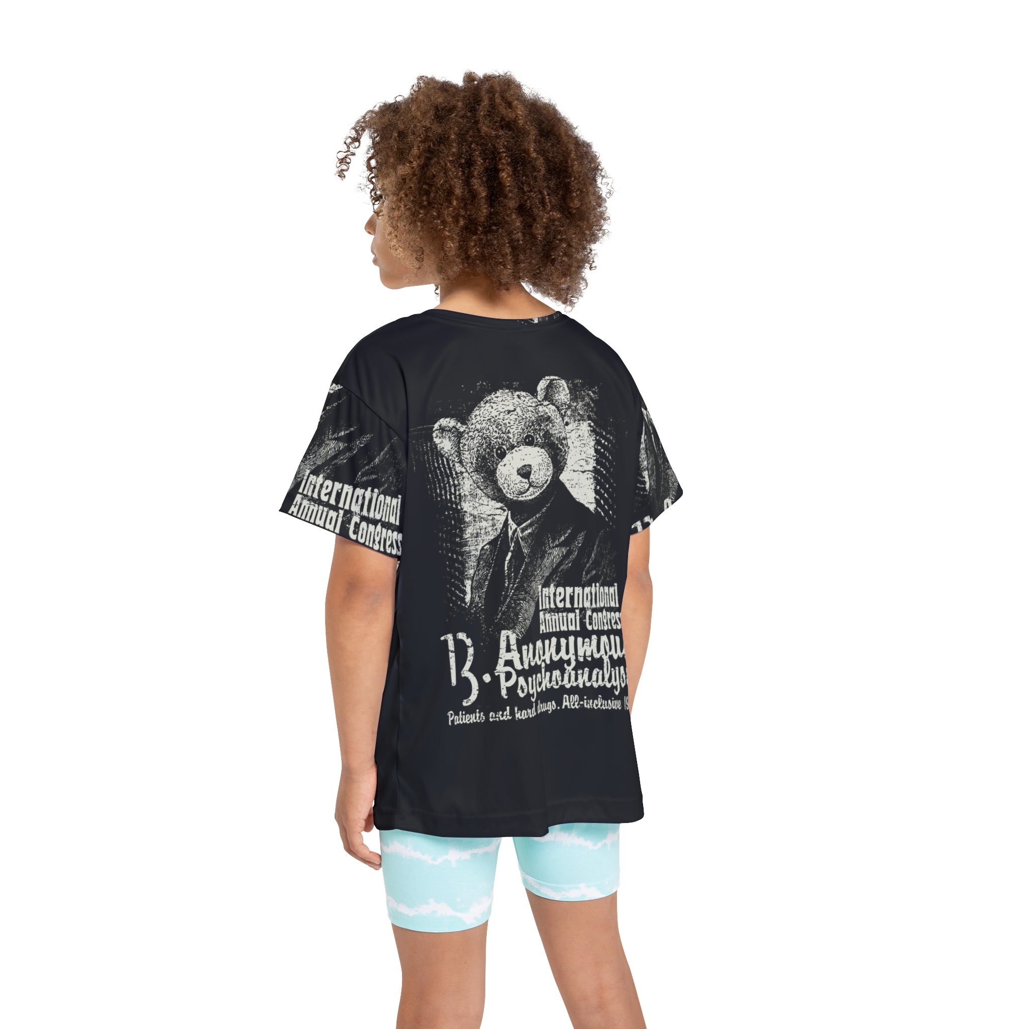 Kids Jersey — Vintage Teddy Bear “13th International Annual Congress Anonymous Psychoanalysts” Graphic