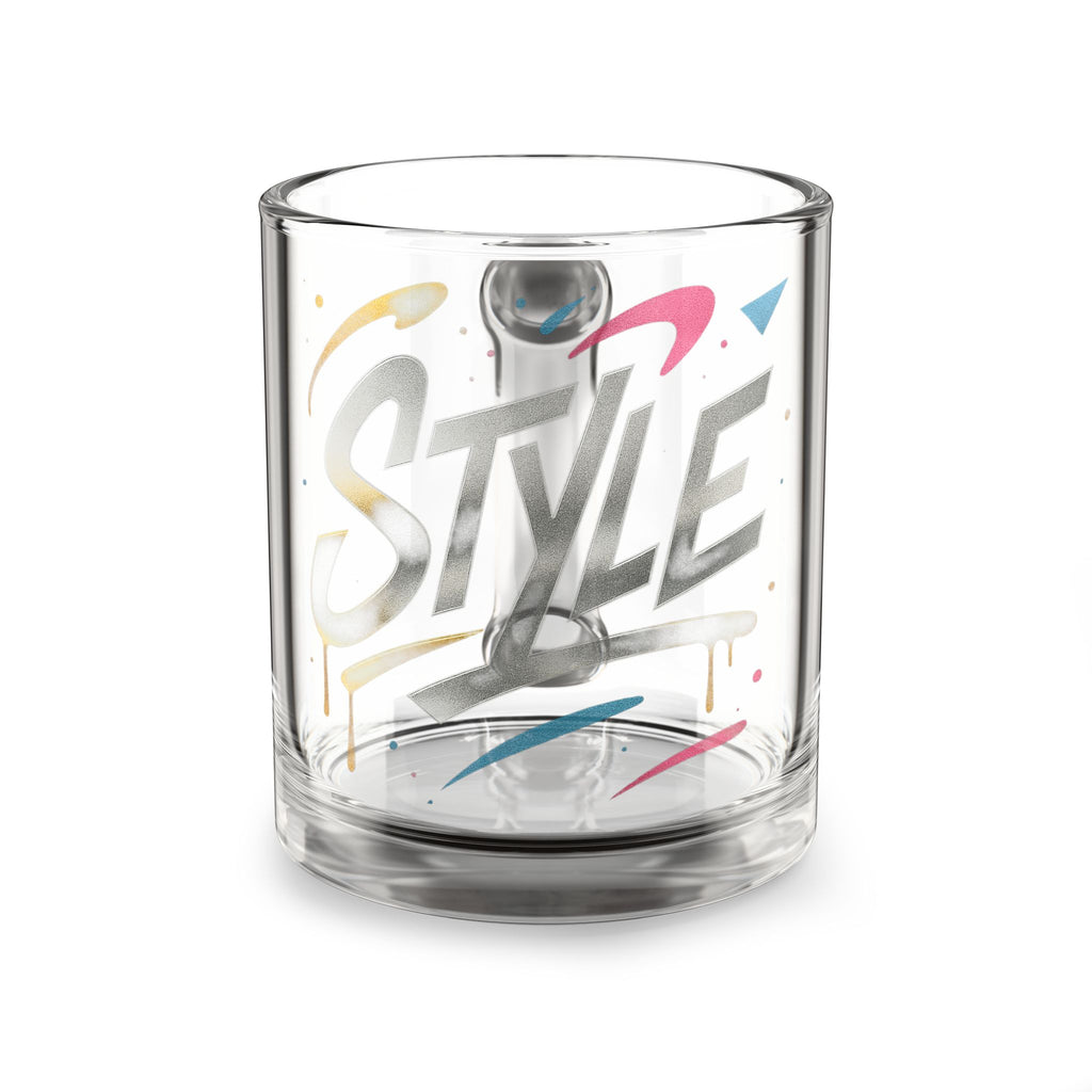 Style Glass Mug — Retro Color Splash 10oz Coffee & Tea Cup