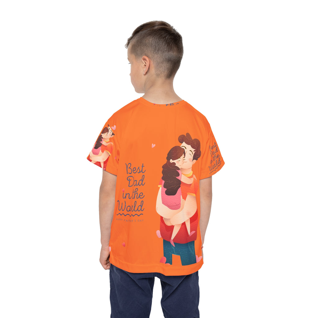 Kids Jersey — “Best Dad in the World” Father’s Day Sports Tee
