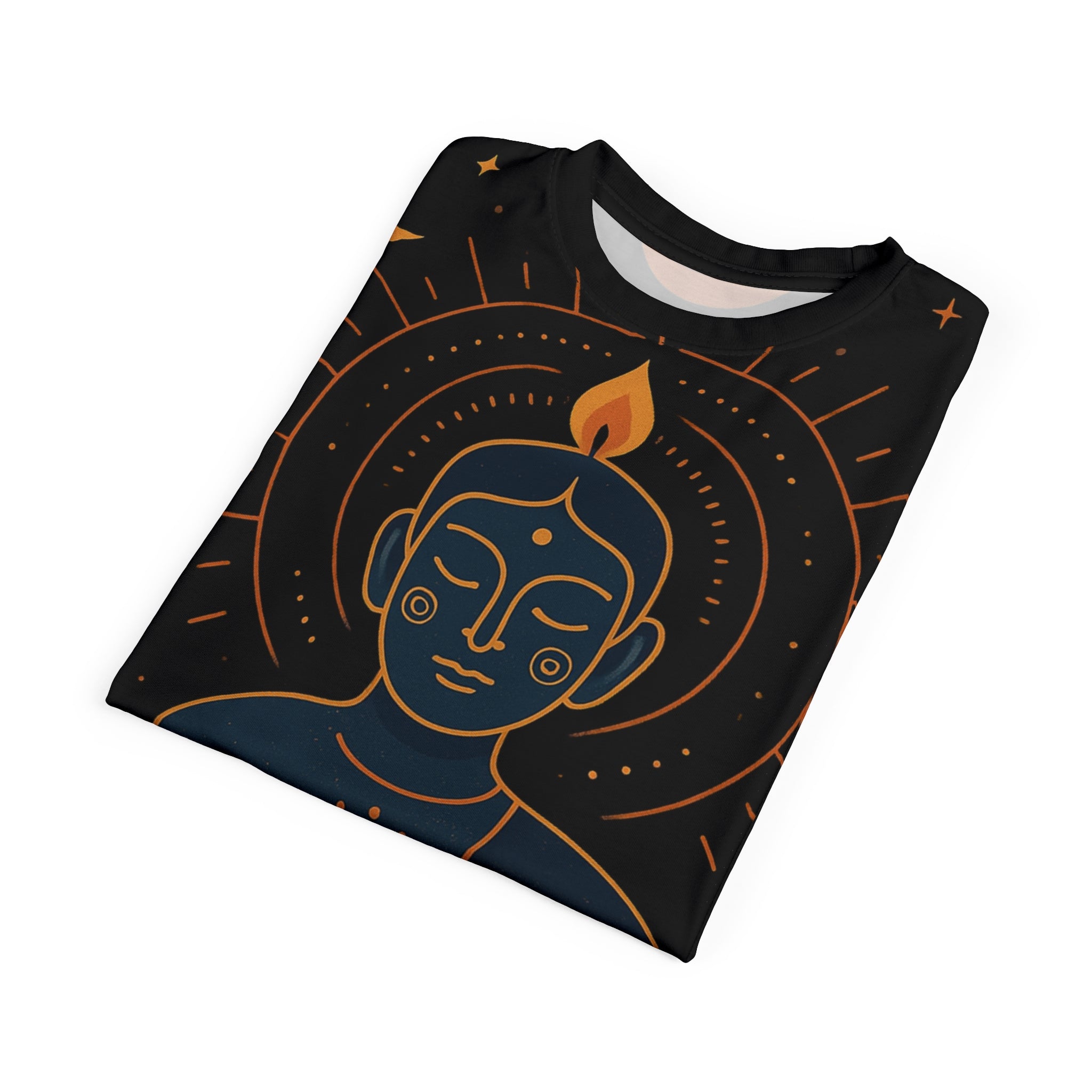 Meditation Buddha T‑Shirt — Cosmic Zen All‑Over Print Tee