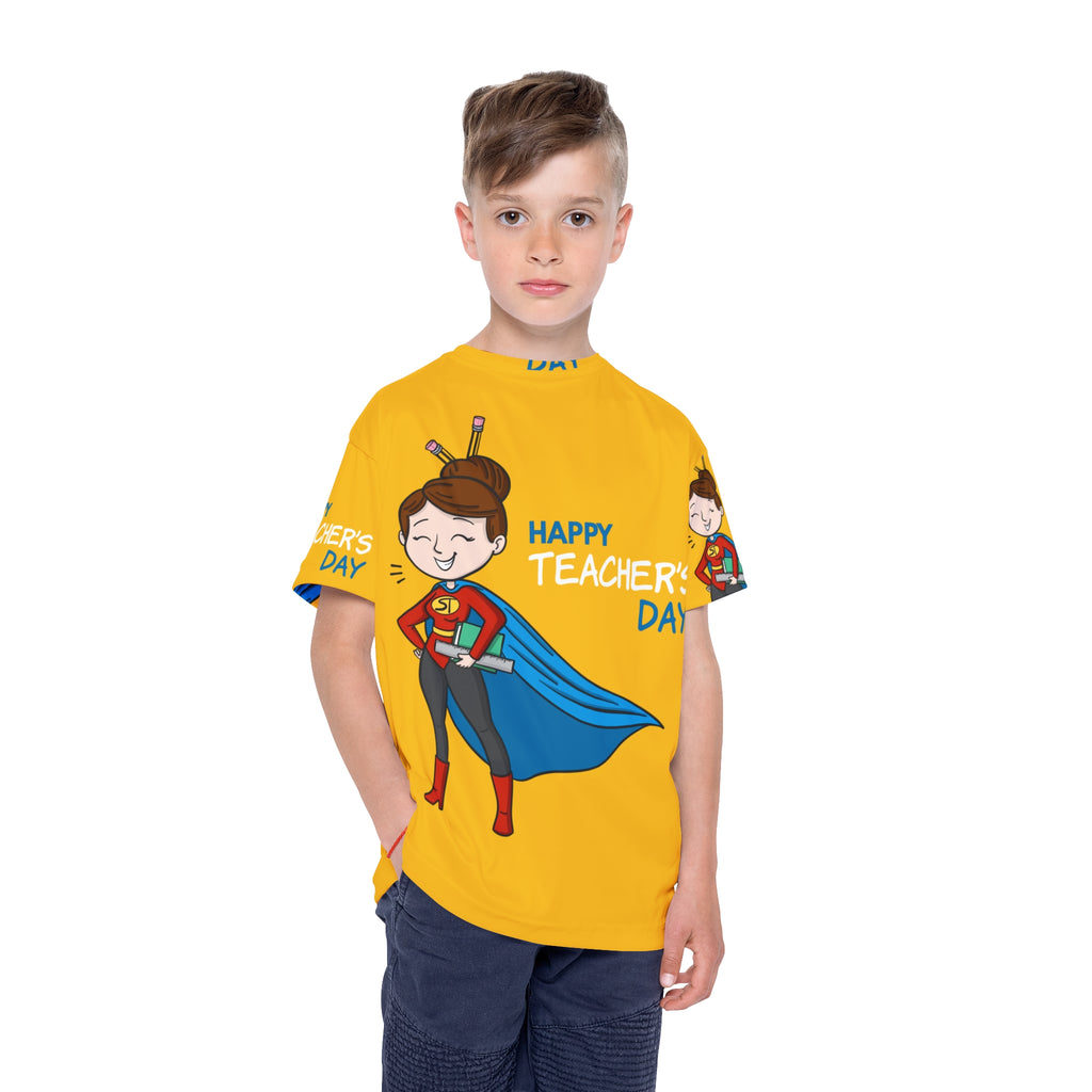 Kids Teacher’s Day Jersey — Super Teacher Graphic Tee