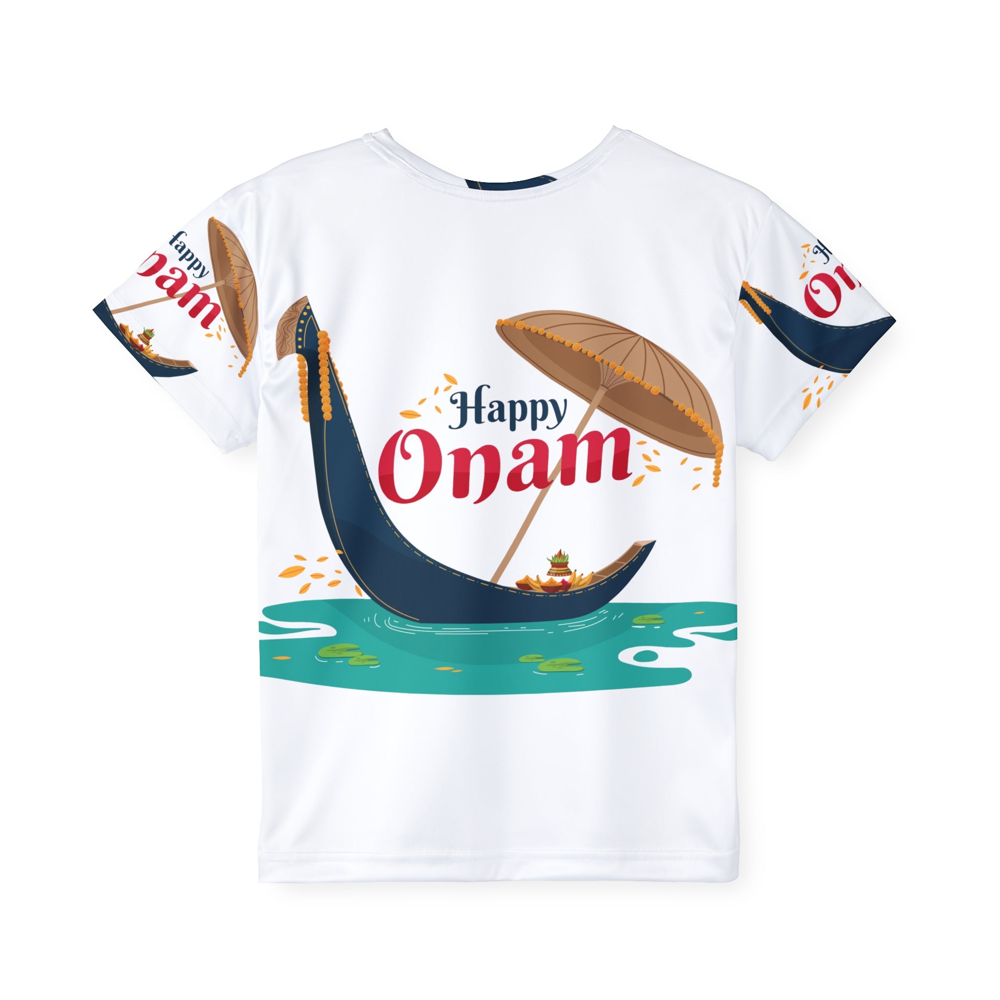 Happy Onam Kids Jersey – Festive Boat Race AOP Tee