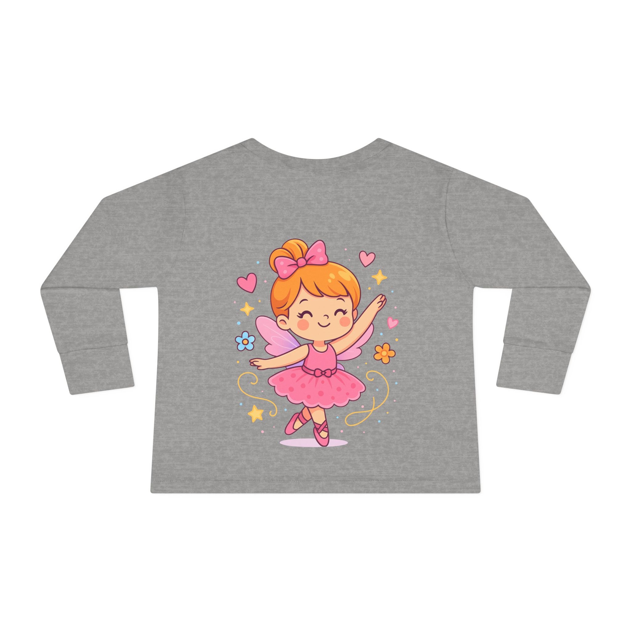 Cute Ballerina Toddler Long Sleeve Tee, Kids Dance Shirt, Toddler Gift, Ballet Costume Tee, Toddler Apparel for Birthdays, Dance Class