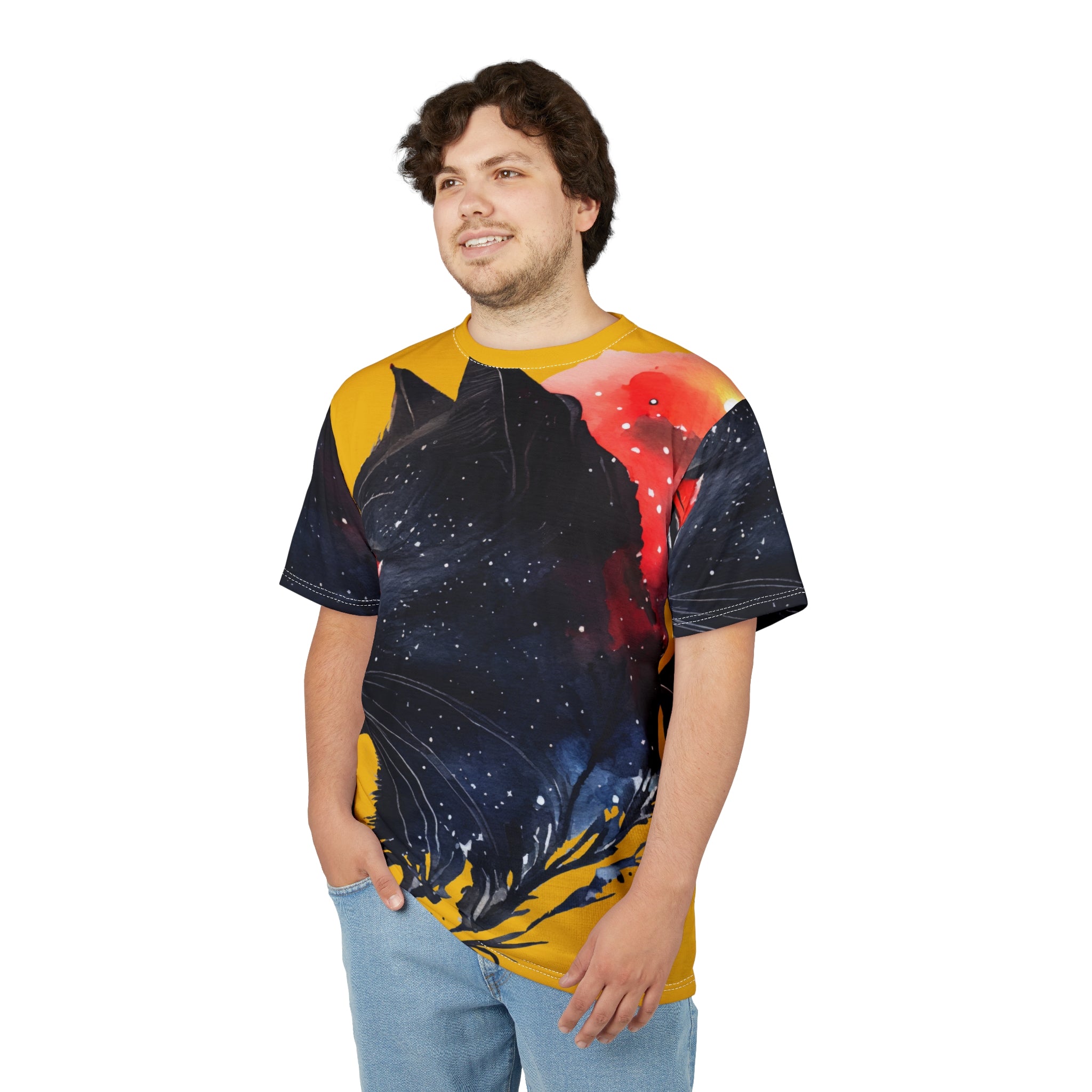 Galactic Cat Unisex Cut & Sew Tee