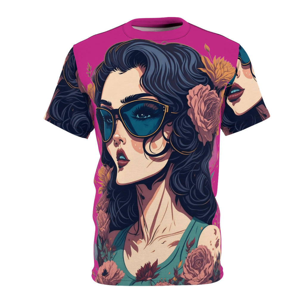 Retro Floral Sunglasses Art Tee