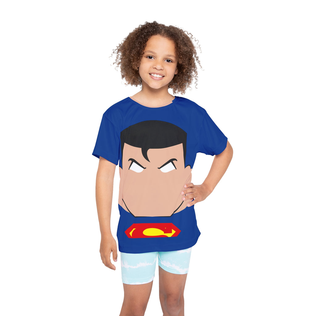 Kids Jersey — Superhero Face Graphic All-Over Print