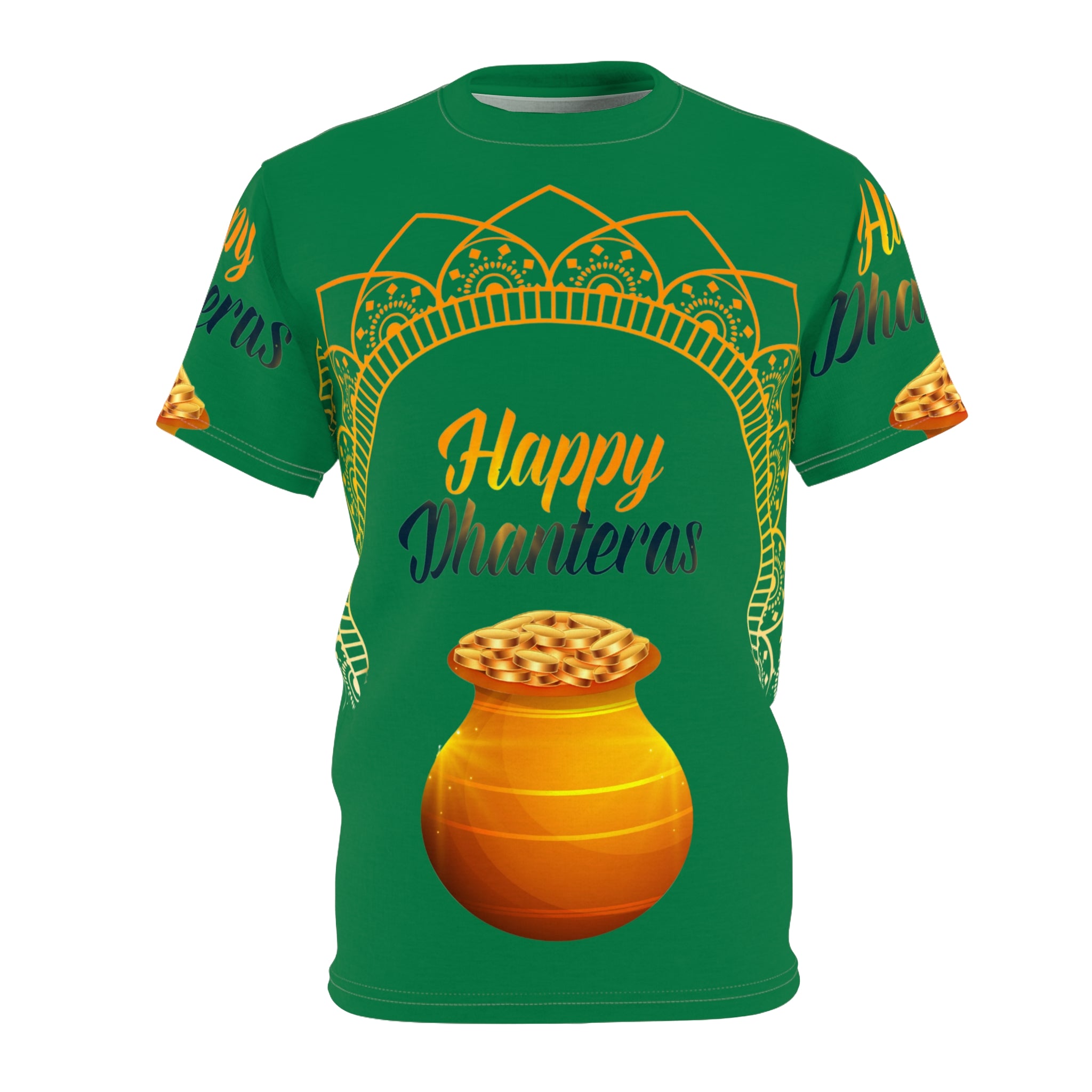 Dhanteras Celebration Tee — "Happy Dhanteras" Pot Design