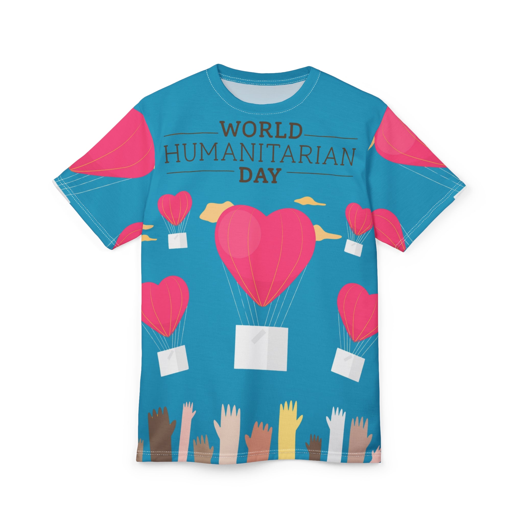 World Humanitarian Day Tee — Heart Balloon Charity All-Over Print
