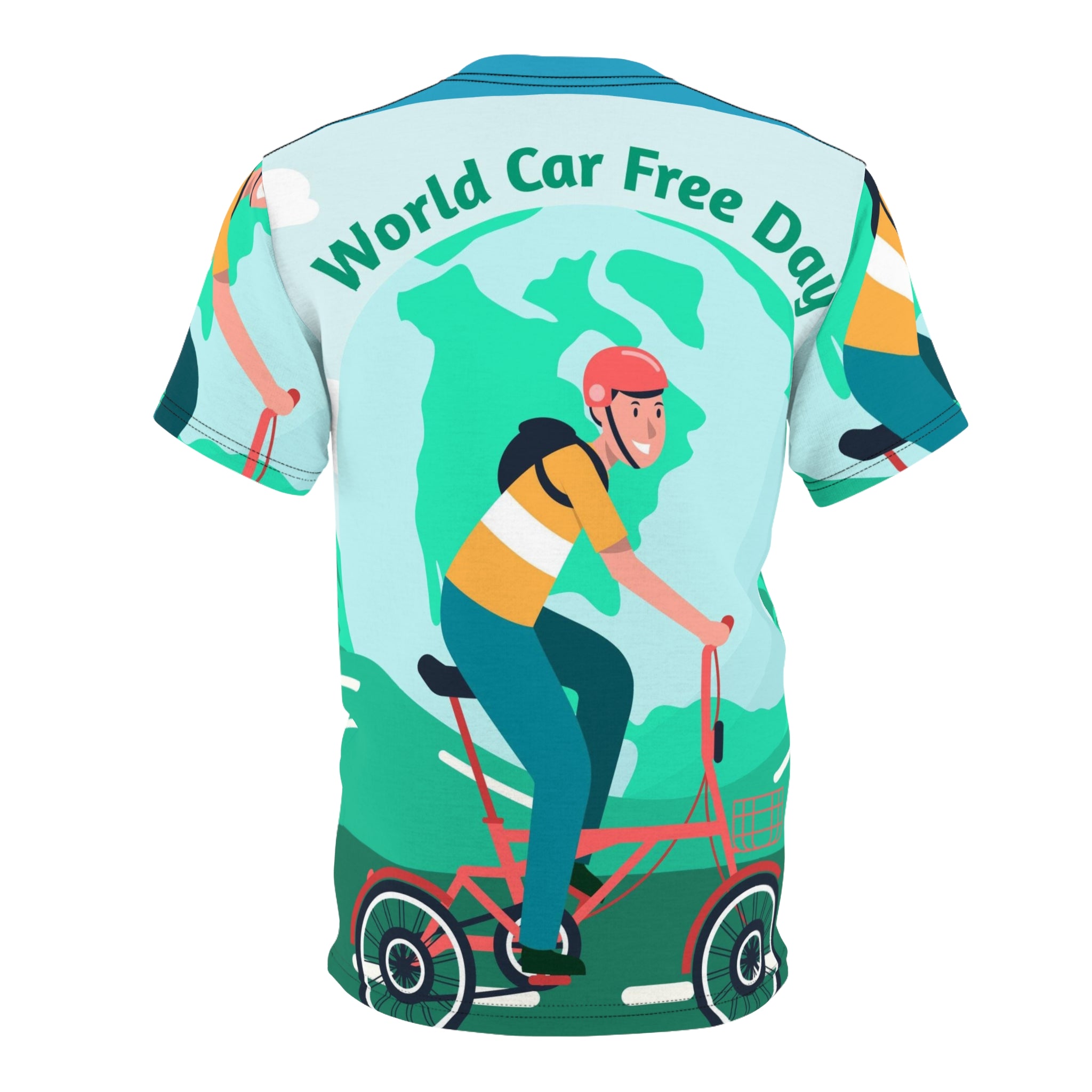 World Car Free Day Bike Tee — Eco-Friendly Cycling Graphic Shirt