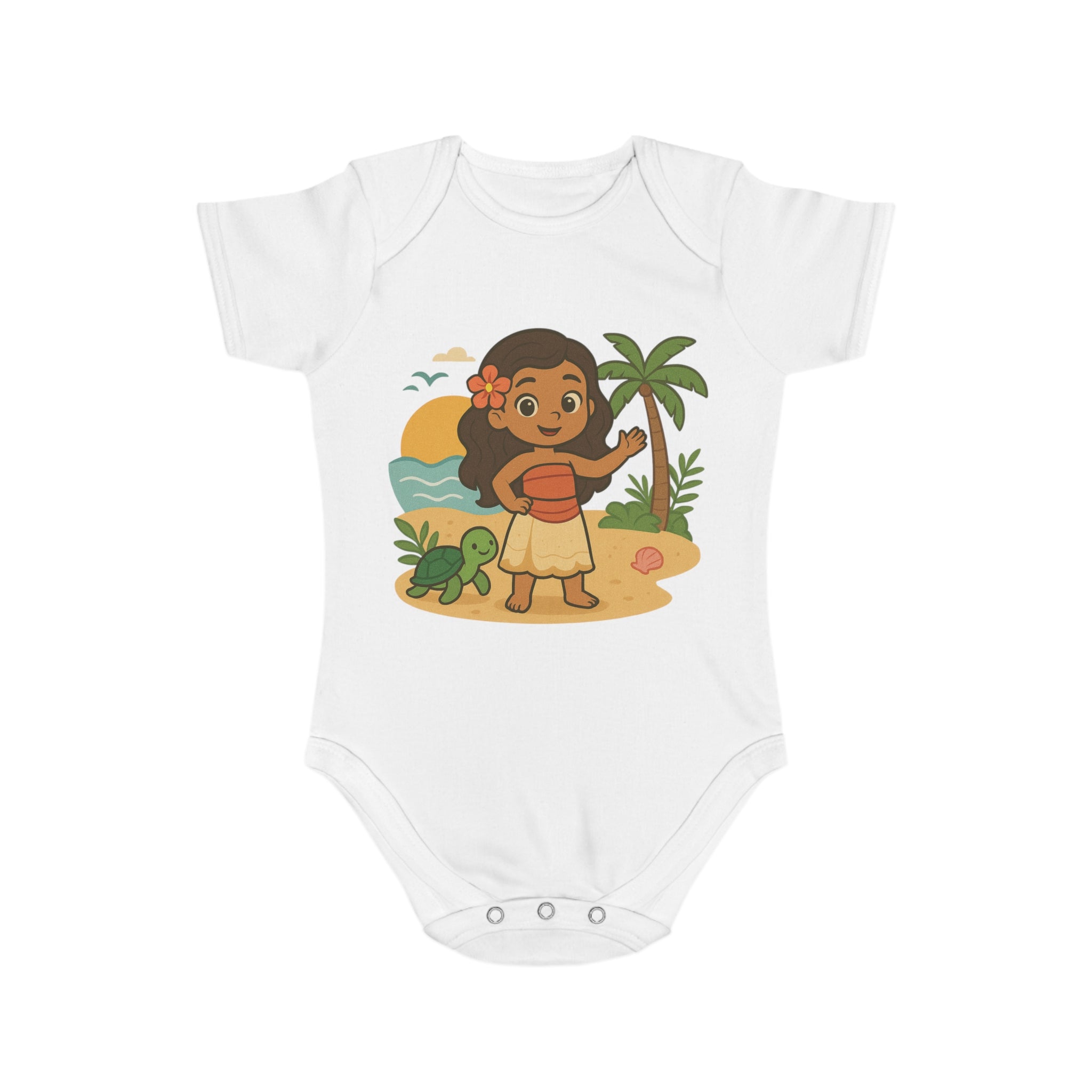 Tropical Baby Bodysuit with Island Design, Adorable Gift for Newborns, Baby Shower Present, Summer Vibes, Cute Infant Wear