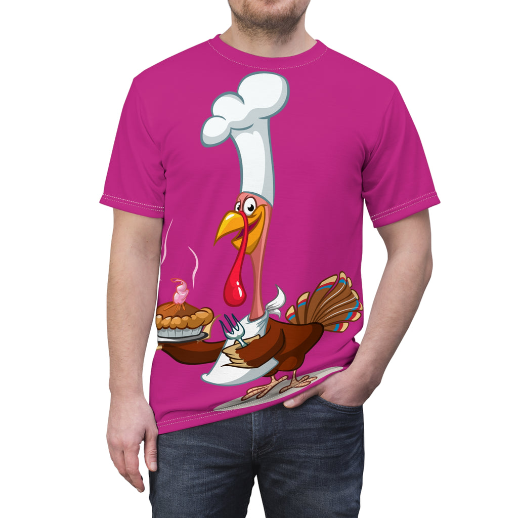 Chef Turkey T‑Shirt — Funny Thanksgiving Chef Turkey Pie Tee