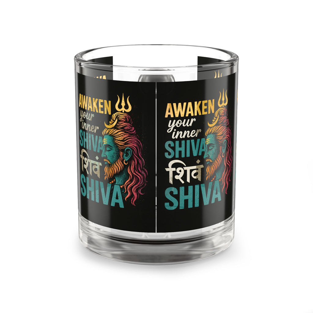 Glass Mug — "Awaken Your Inner Shiva" Spiritual Coffee Cup