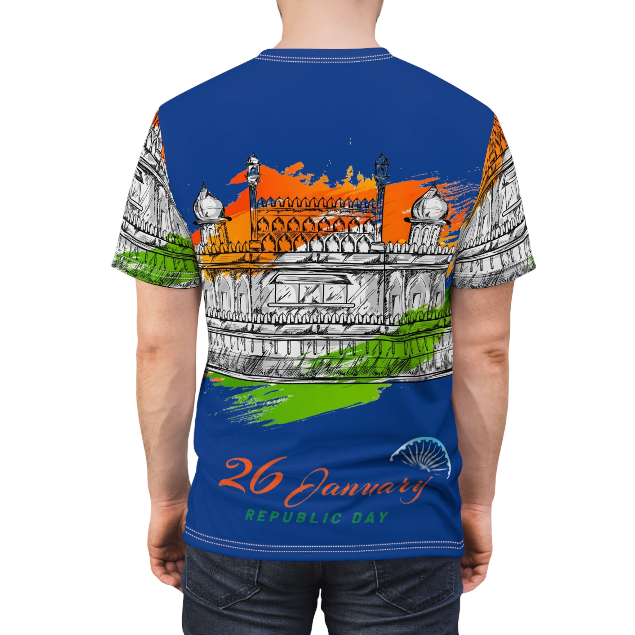 Republic Day 26 January Tee — India Tricolor Monument All-Over Print