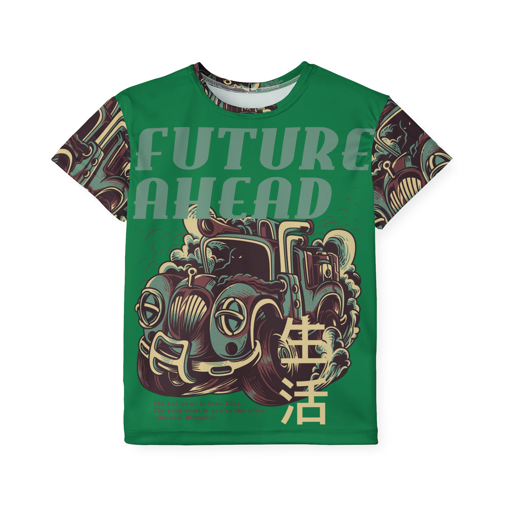 Kids Jersey – "Future Ahead" Vintage Car Graphic Tee