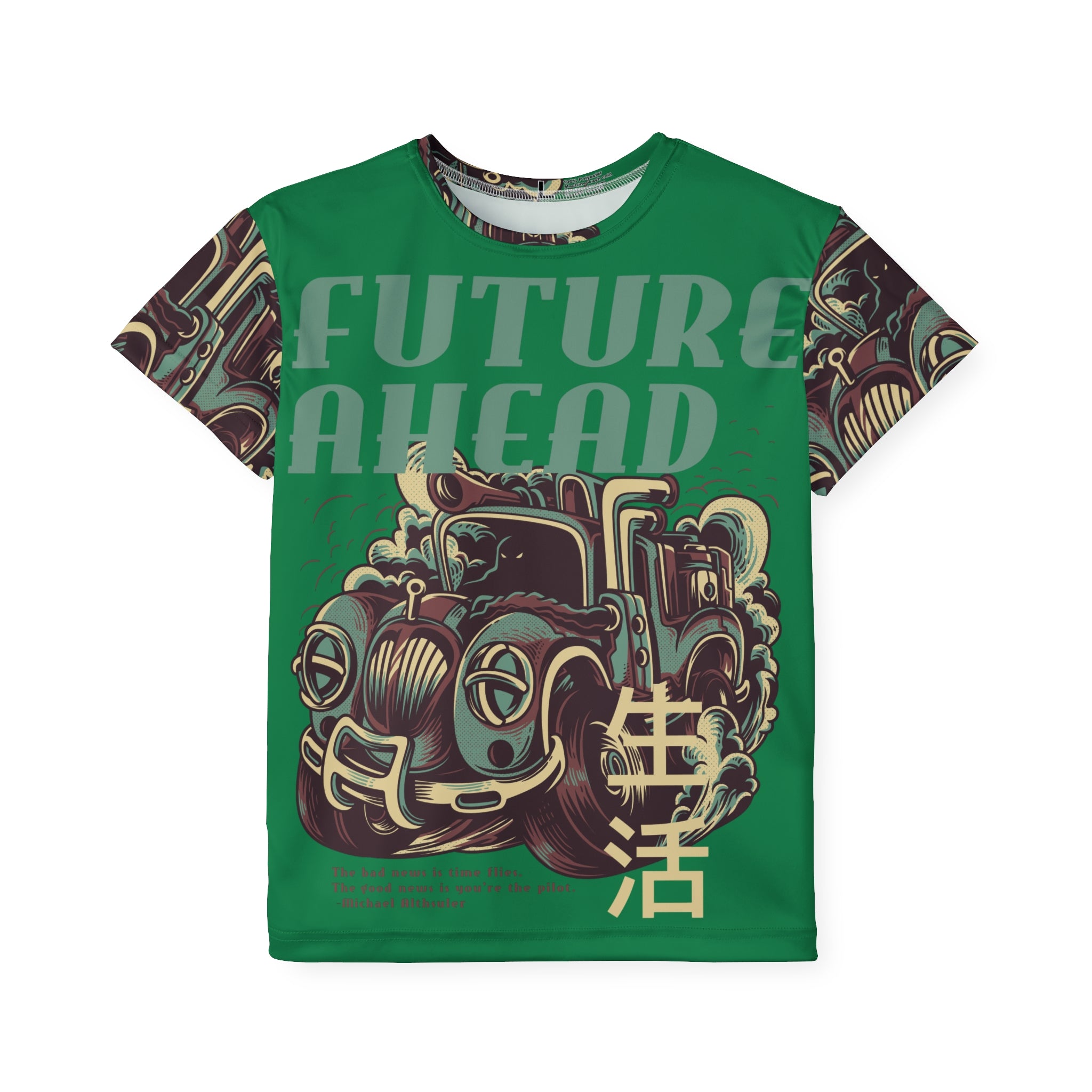 Kids Jersey – "Future Ahead" Vintage Car Graphic Tee