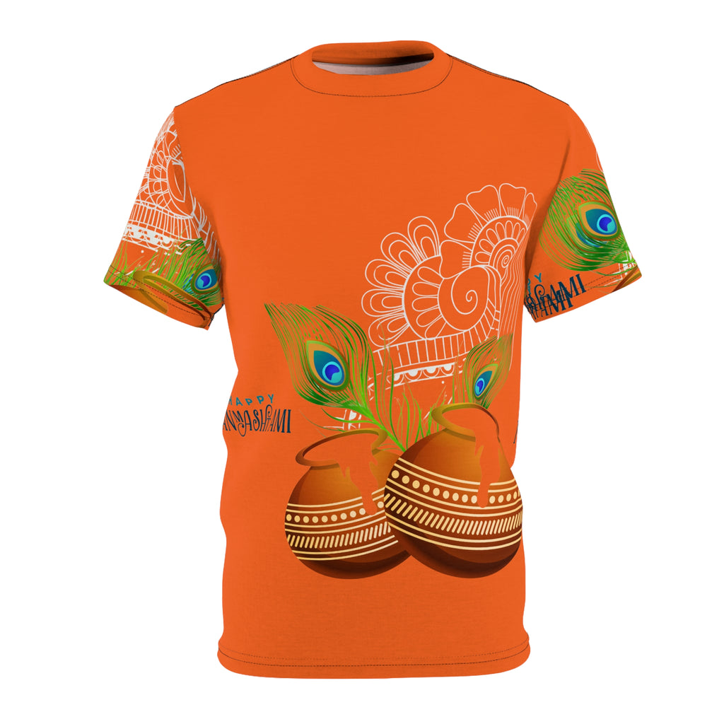 Krishna Janmashtami Pot & Peacock Feather Tee