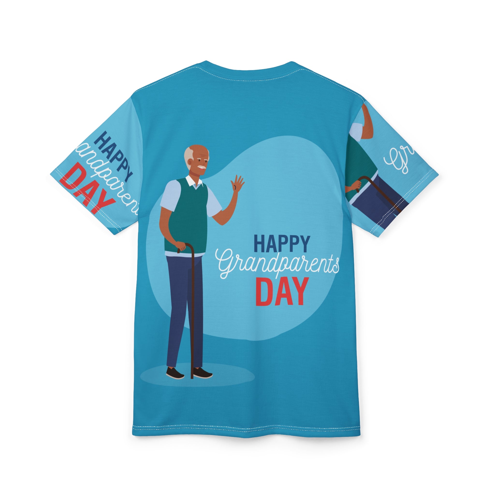 Happy Grandparents Day Tee — All-Over Print Grandfather Celebration Shirt