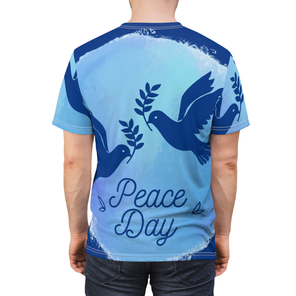 Peace Day All-Over Print Tee with Dove Design