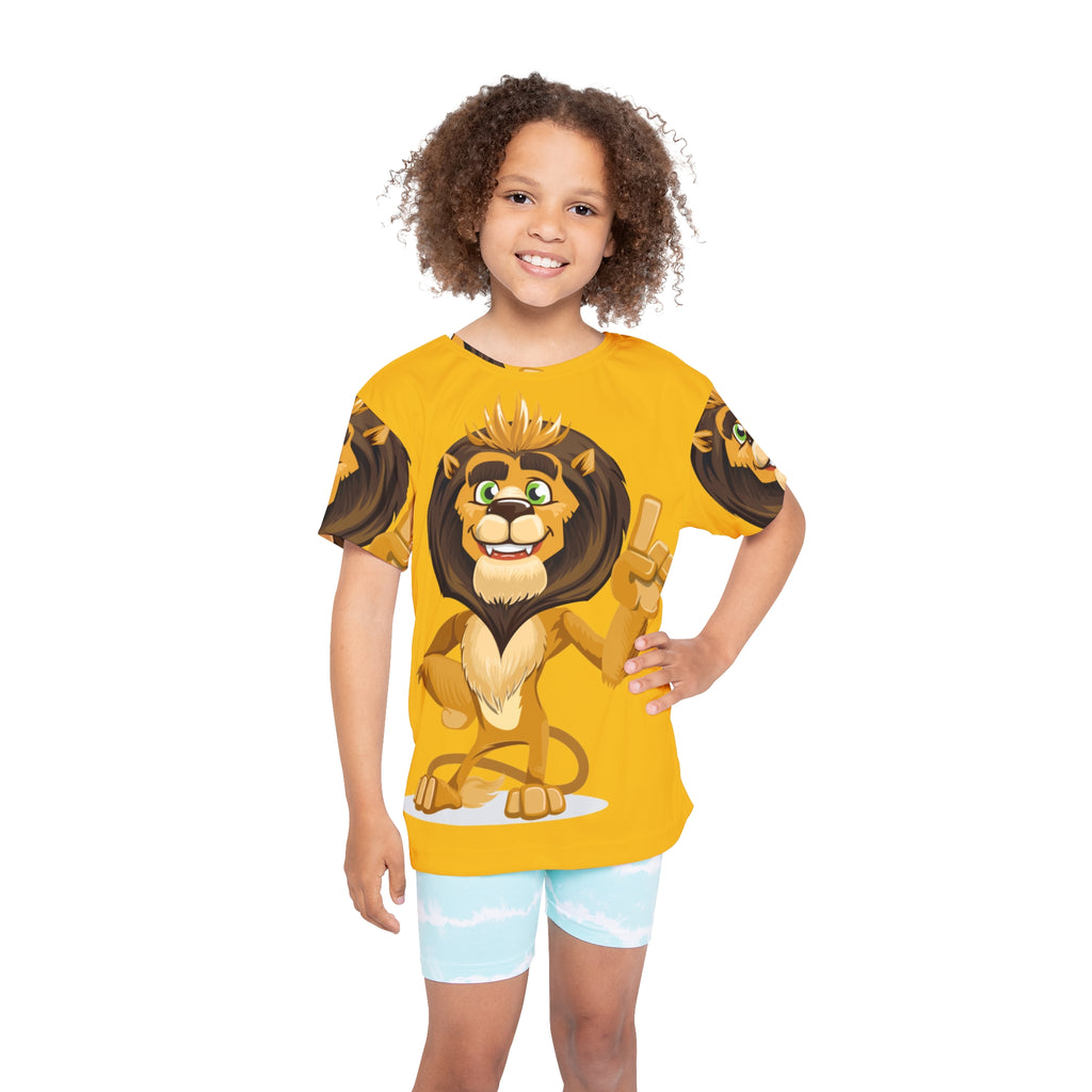 Kids Lion Jersey — Cute Champion Graphic All-Over Print Tee