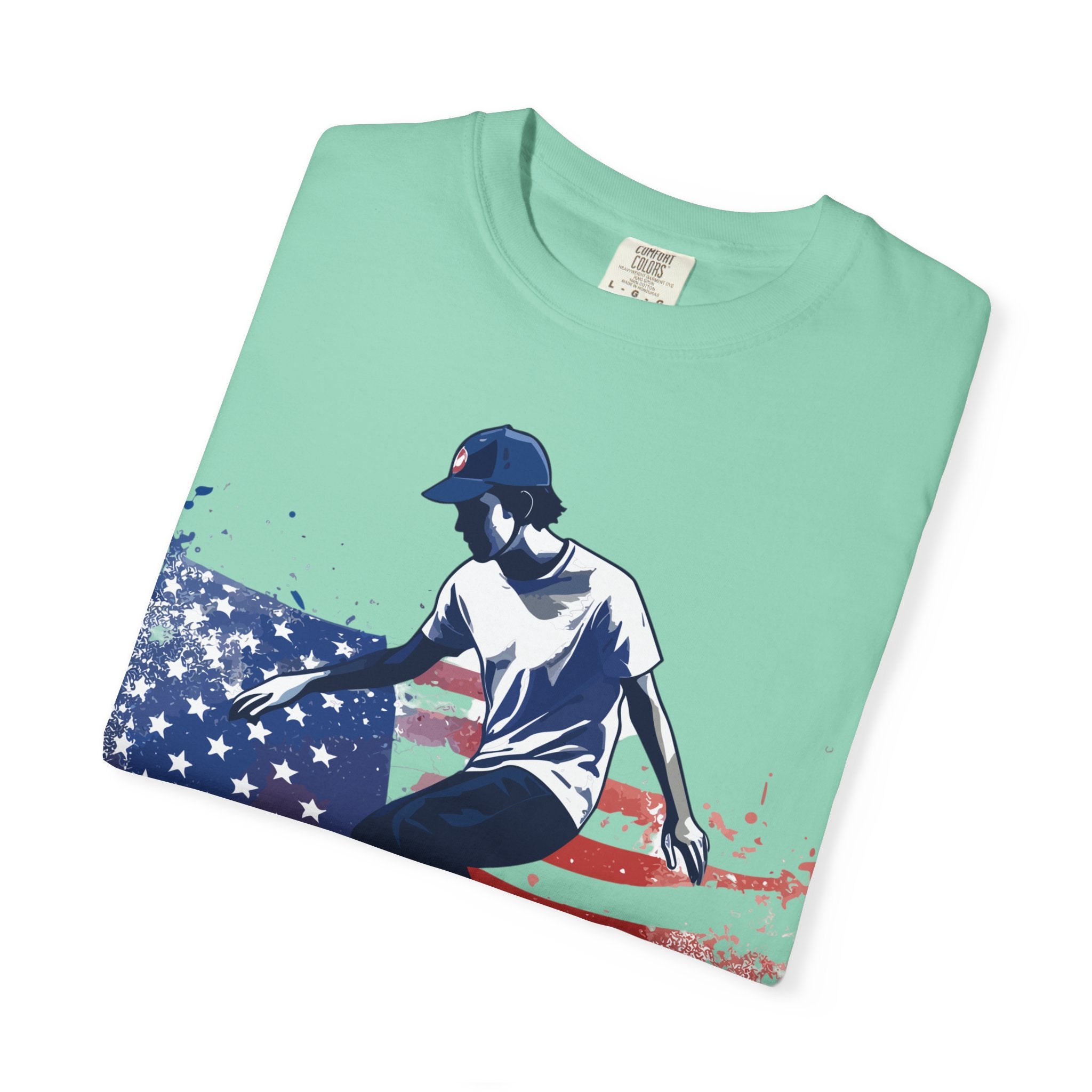 Skateboarder American Flag T-Shirt