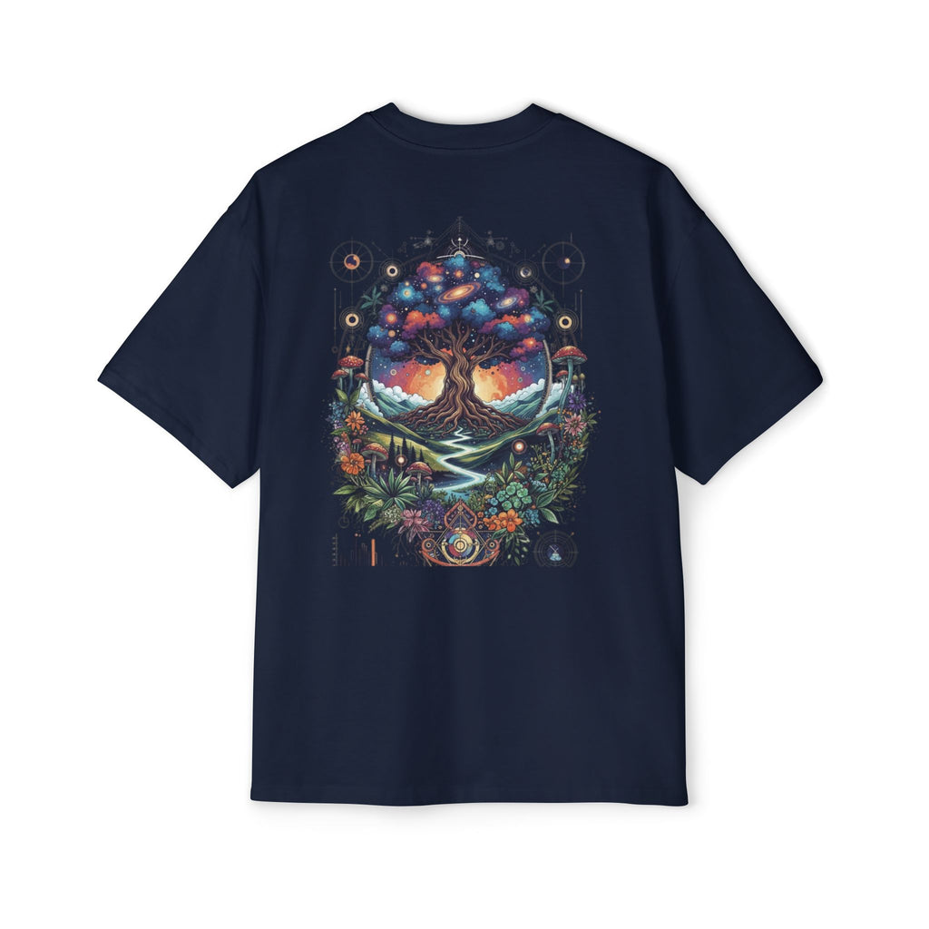 Bohemian Tree of Life Tee, Oversized Men's Shirt, Festival Wear, Nature Lover Gift, Eco-Friendly Fashion, Casual Summer Top