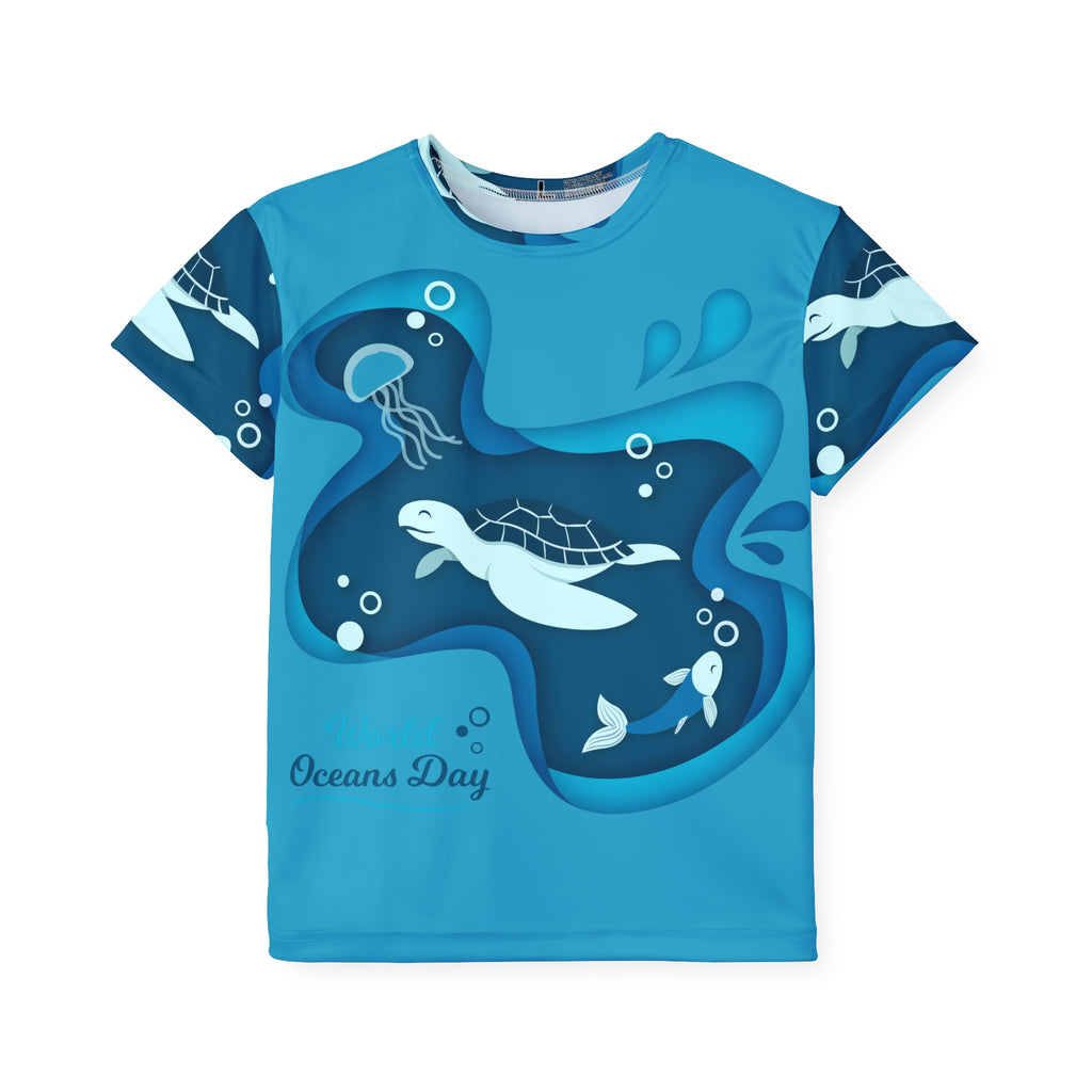 Kids Jersey – Oceans Day Turtle & Jellyfish All-Over Print