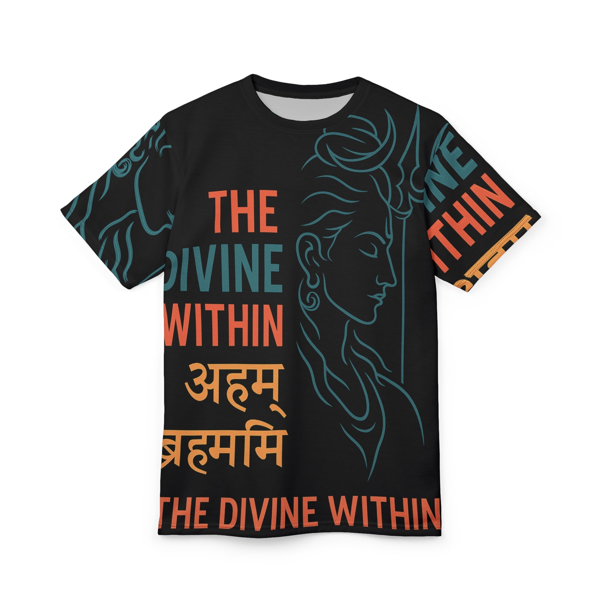 The Divine Within Tee — Inspirational Spiritual Graphic T‑Shirt (अहम बरहमसम)