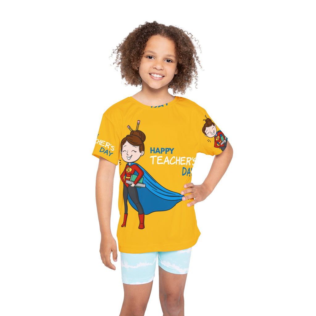 Kids Teacher’s Day Jersey — Super Teacher Graphic Tee