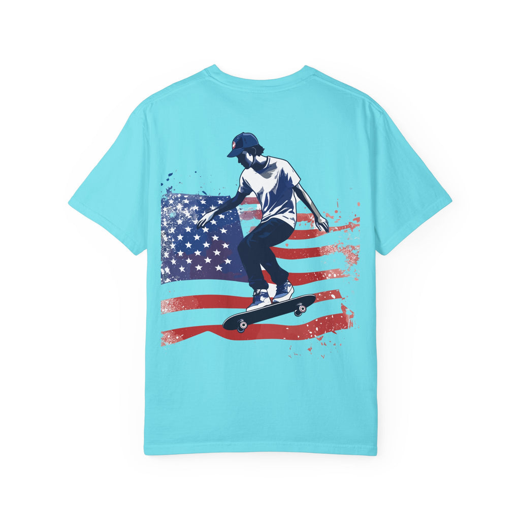 Skateboarder American Flag T-Shirt
